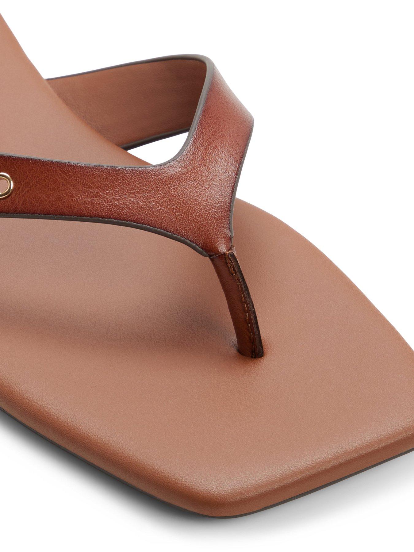 Image 5 of 5 of Aldo Leonnia Synthetic Flat Sandals - Medium Brown