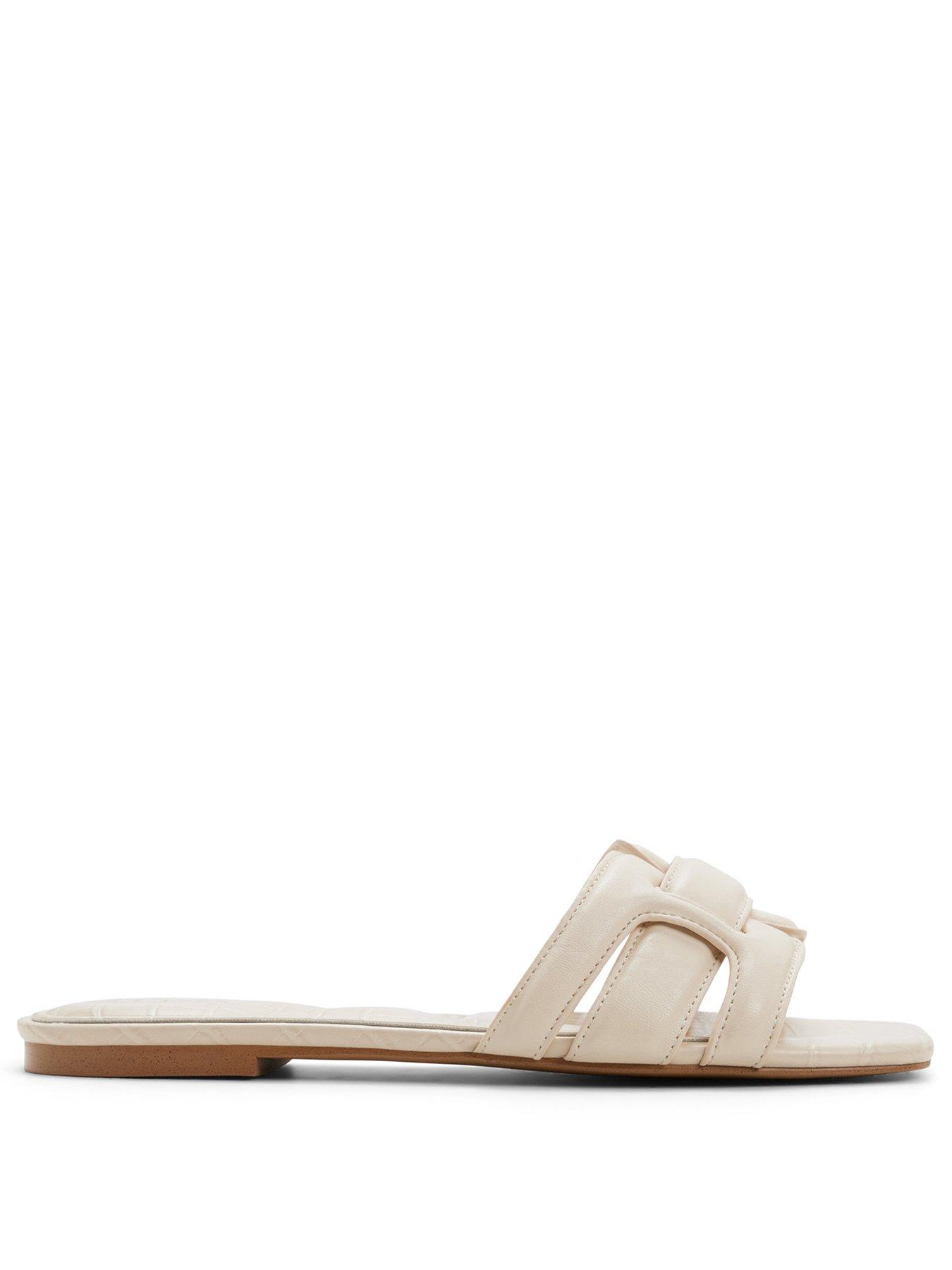 Image 2 of 5 of Aldo Elenaria Synthetic Flat Sandals - Cream