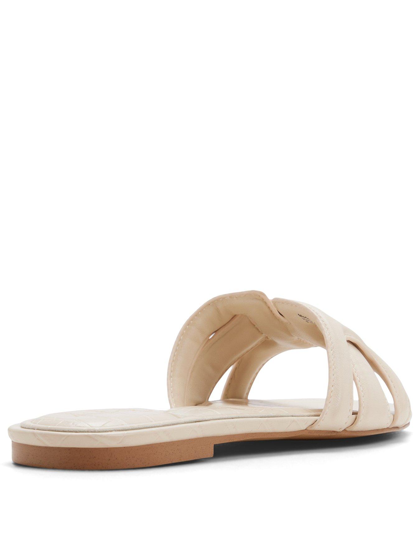 Image 3 of 5 of Aldo Elenaria Synthetic Flat Sandals - Cream