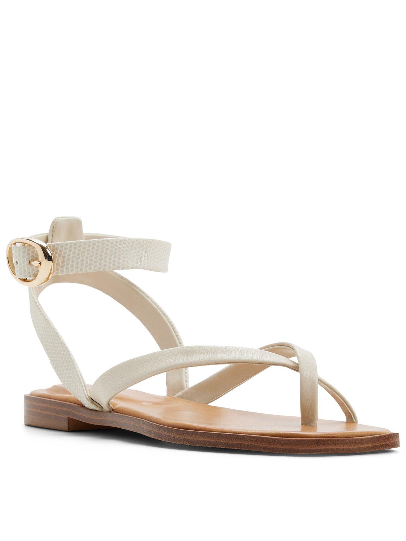 Image 1 of 5 of Aldo Daressi Synthetic Flat Sandals - Other White