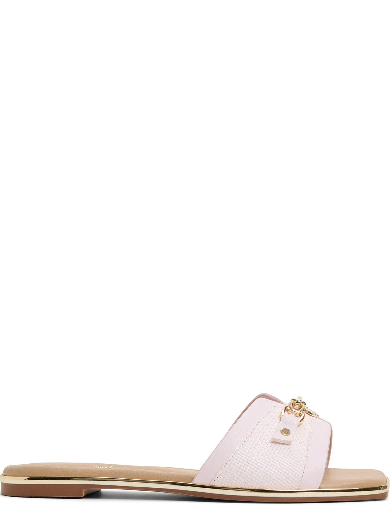 Image 4 of 5 of Aldo Alamassi Textile Flat Sandals - Light Pink