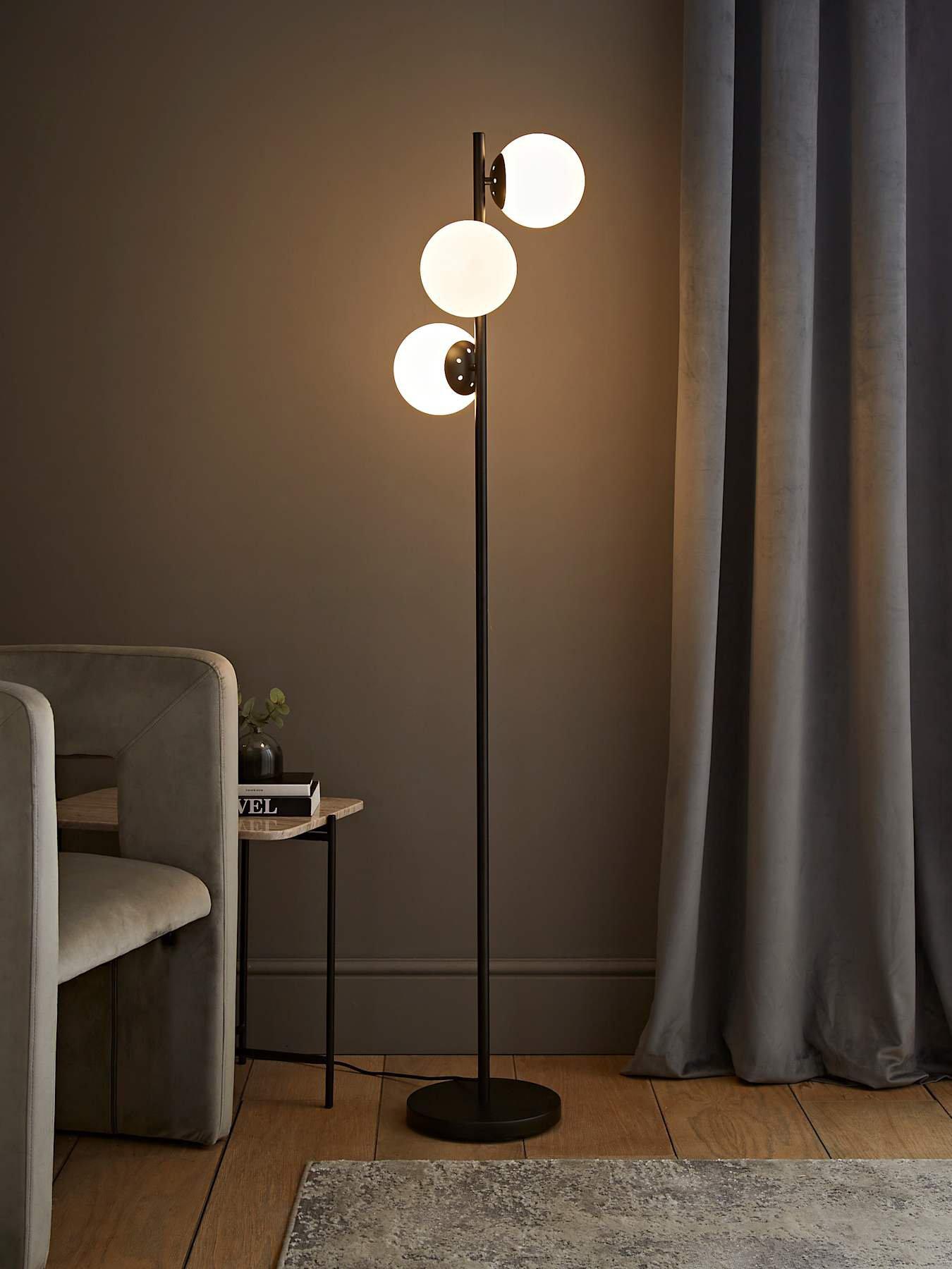 Image 1 of 7 of ValueLights Jas Black Floor Lamp