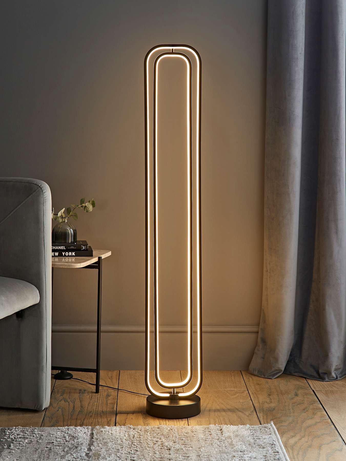 front image of valuelights-adjustable-infinity-floor-lamp