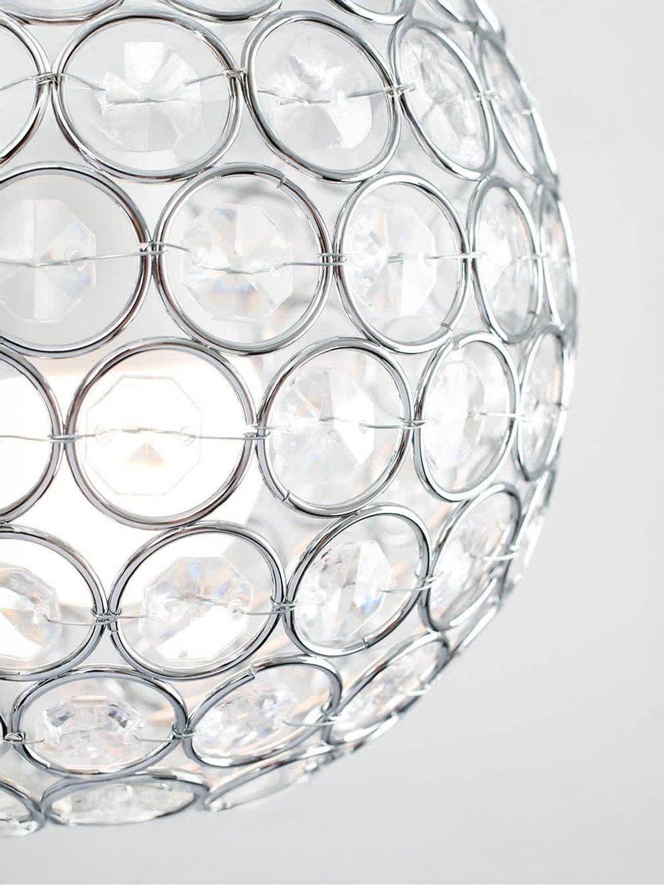  image of valuelights-small-ducy-pendant-chrome-clear