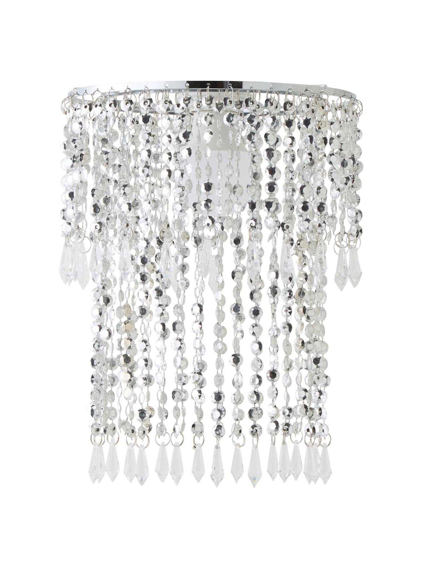  image of valuelights-chrome-bead-acrylic-pendant-shade