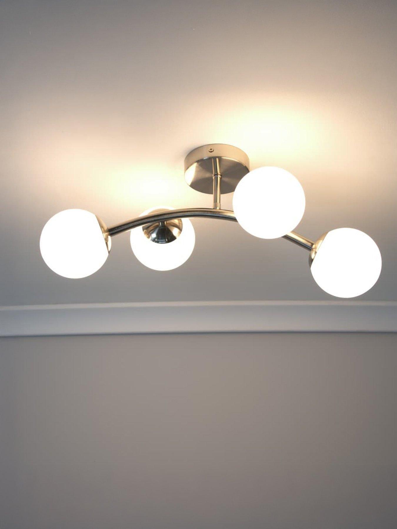 ValueLights Jas Silver Ceiling Light