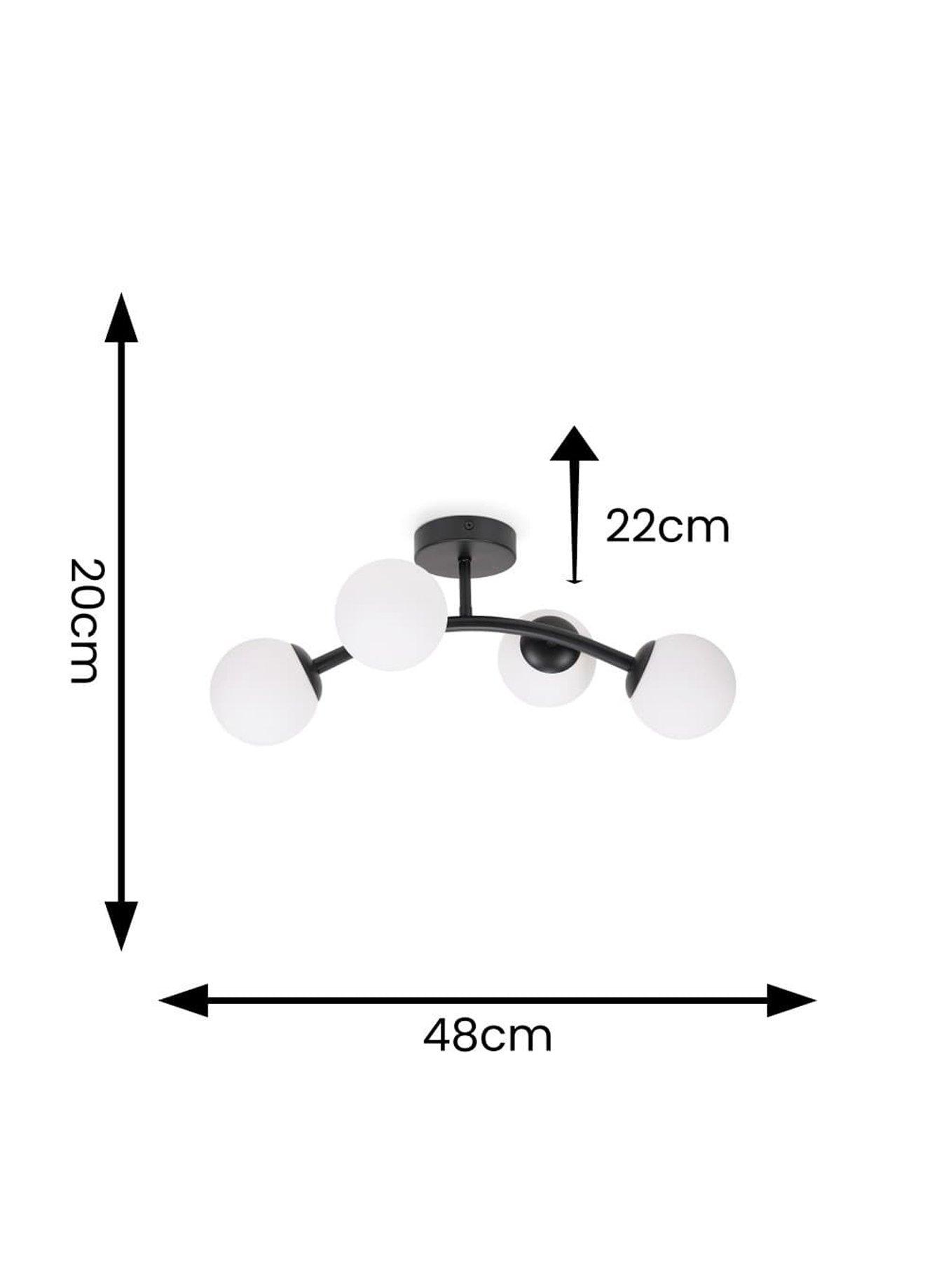  image of valuelights-jas-black-ceiling-light