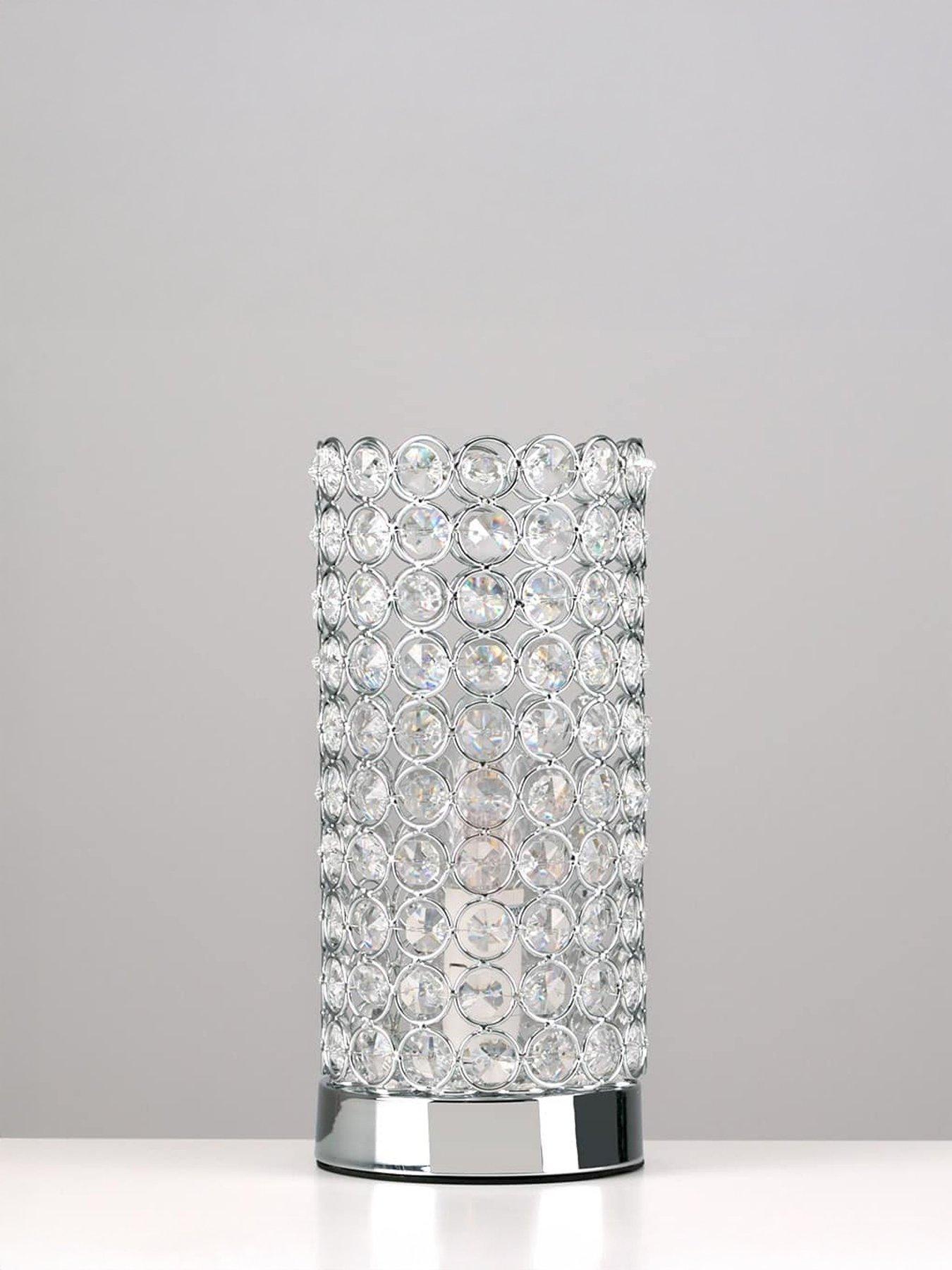  image of valuelights-ducy-chrome-cylinder-touch-table-lamp