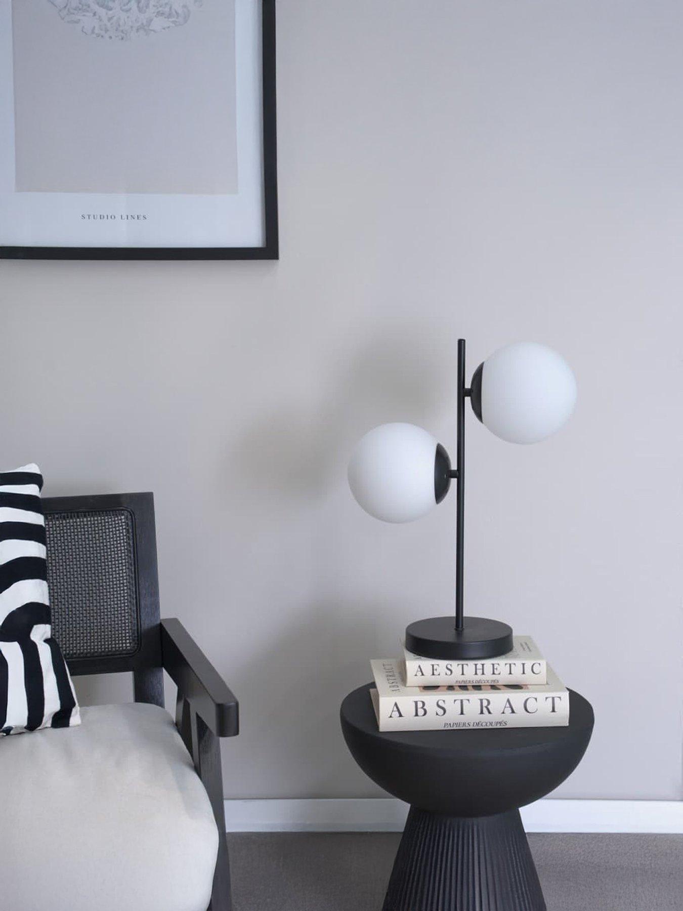 front image of valuelights-jas-black-table-lamp