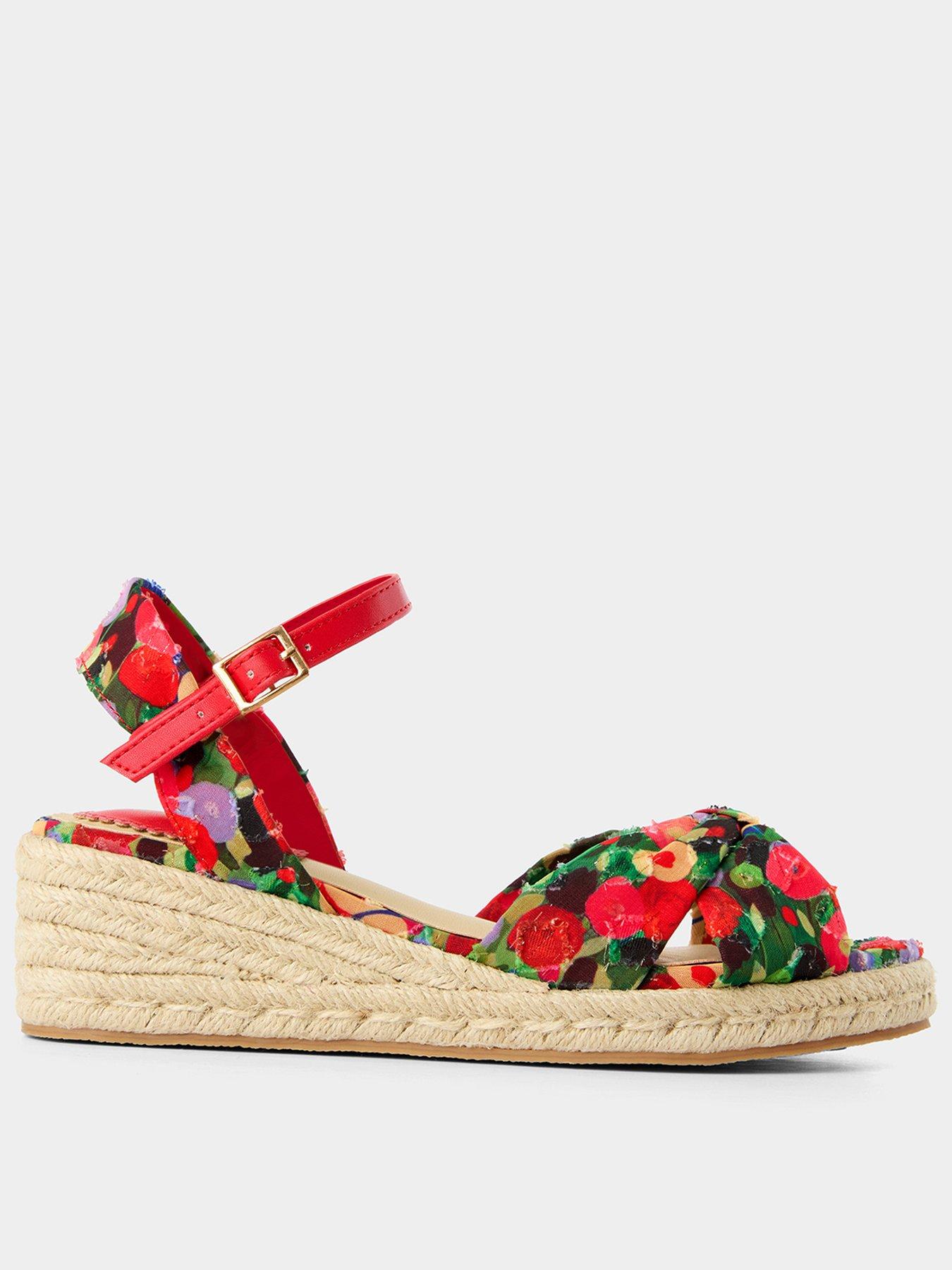 Joe Browns Dappled Meadow Print Sandals - Multi