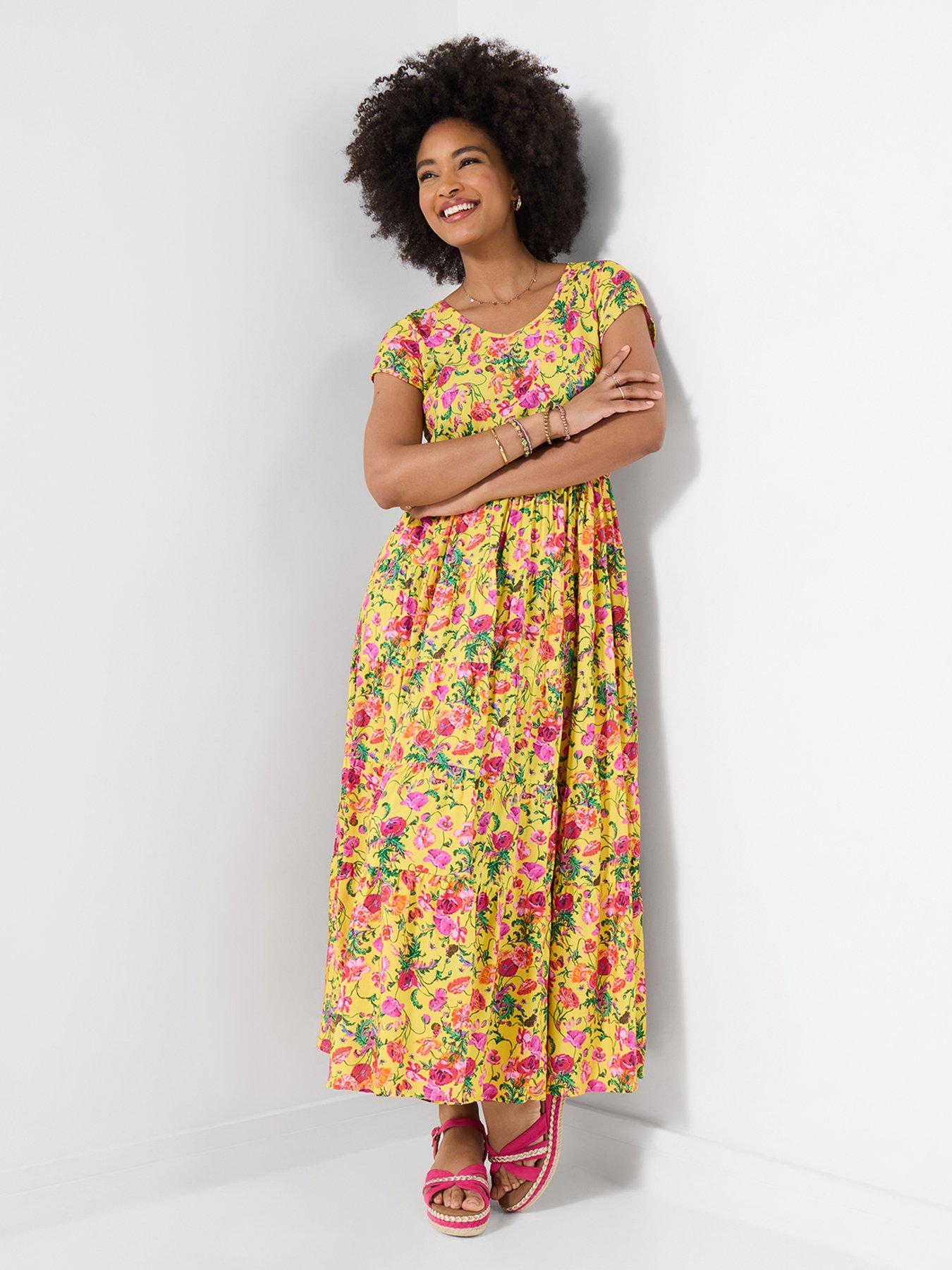 Image 3 of 5 of Joe Browns Camilla Petite Printed Maxi Dress - Yellow