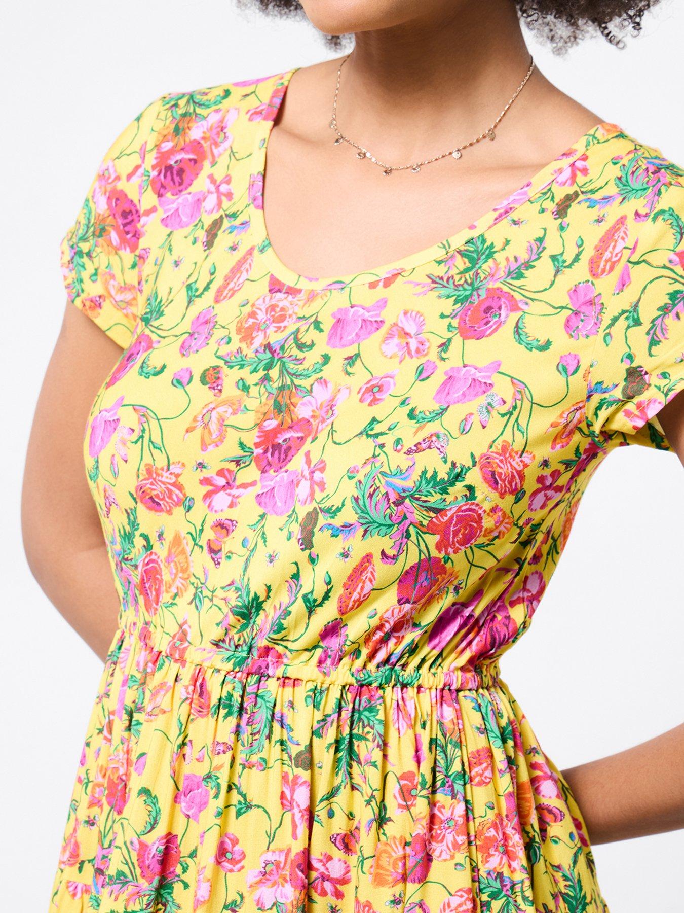 Image 4 of 5 of Joe Browns Camilla Petite Printed Maxi Dress - Yellow