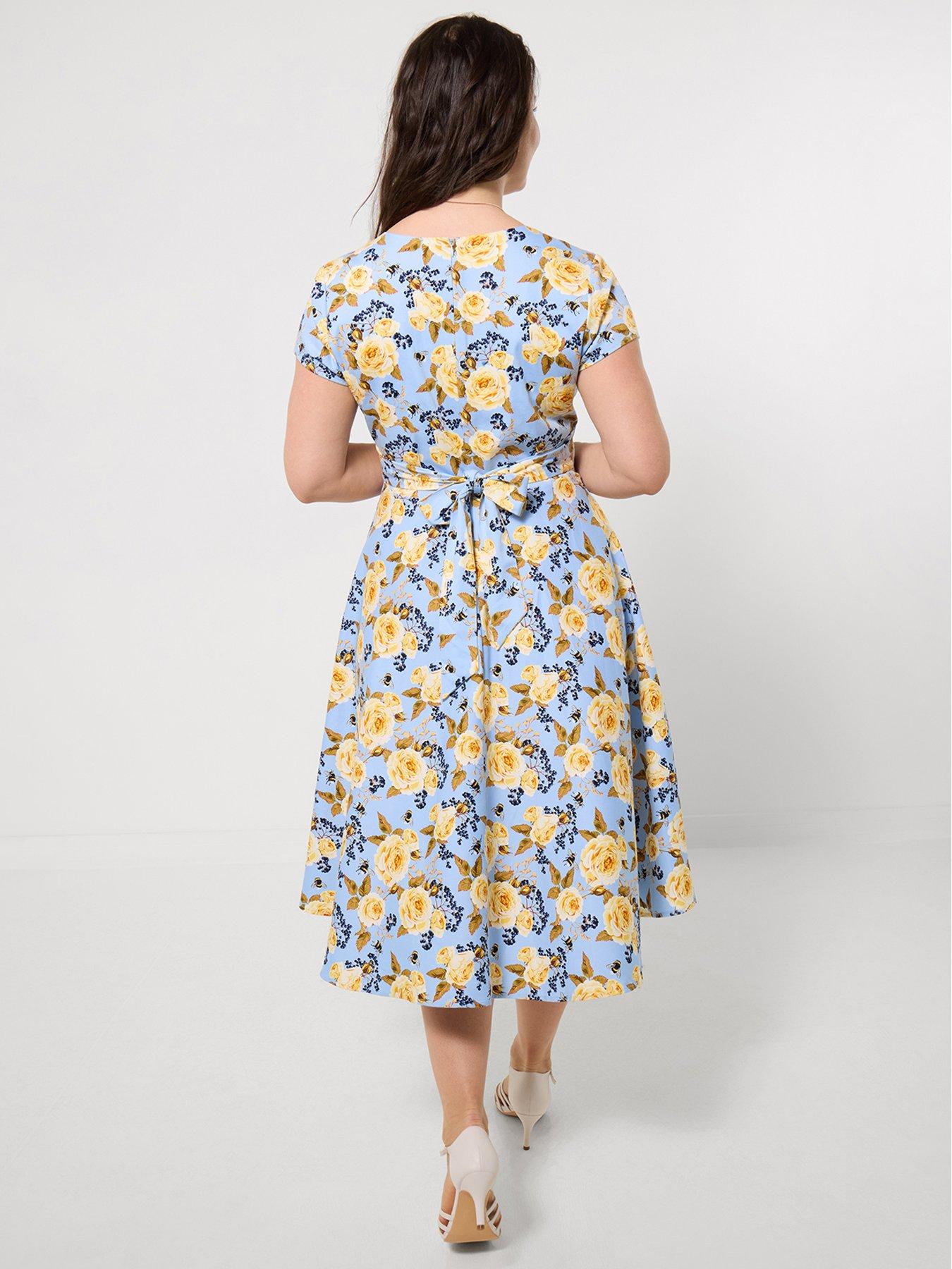  image of joe-browns-botanical-bees-dress-blue