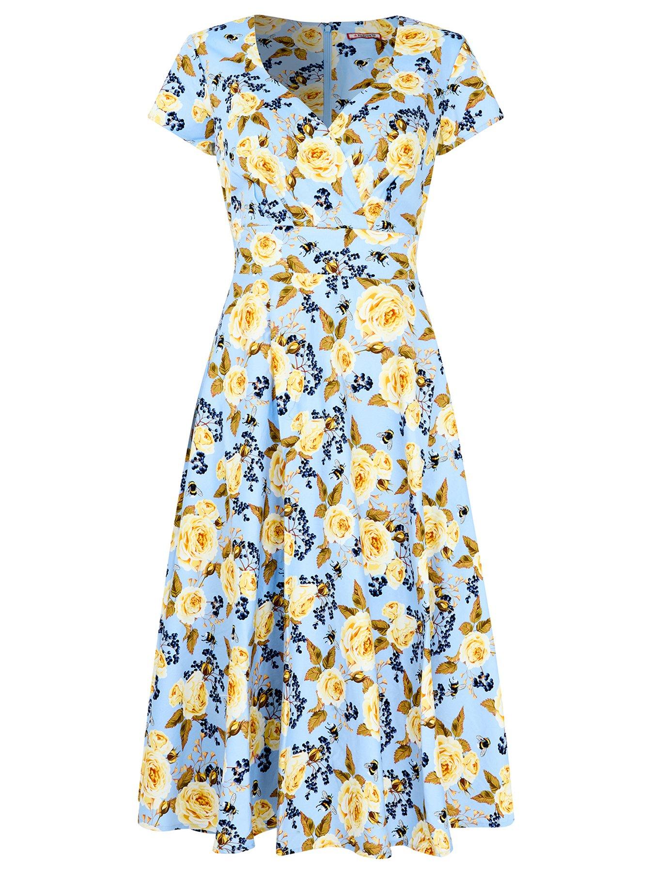  image of joe-browns-botanical-bees-dress-blue