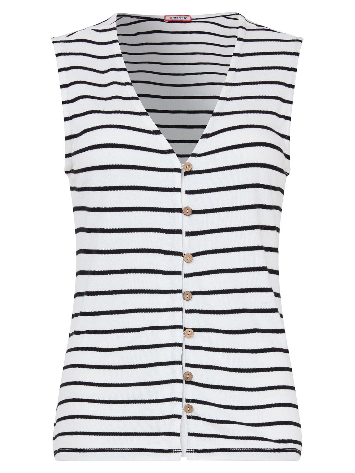 Image 5 of 5 of Joe Browns Florence Button Front Jersey Waistcoat - White