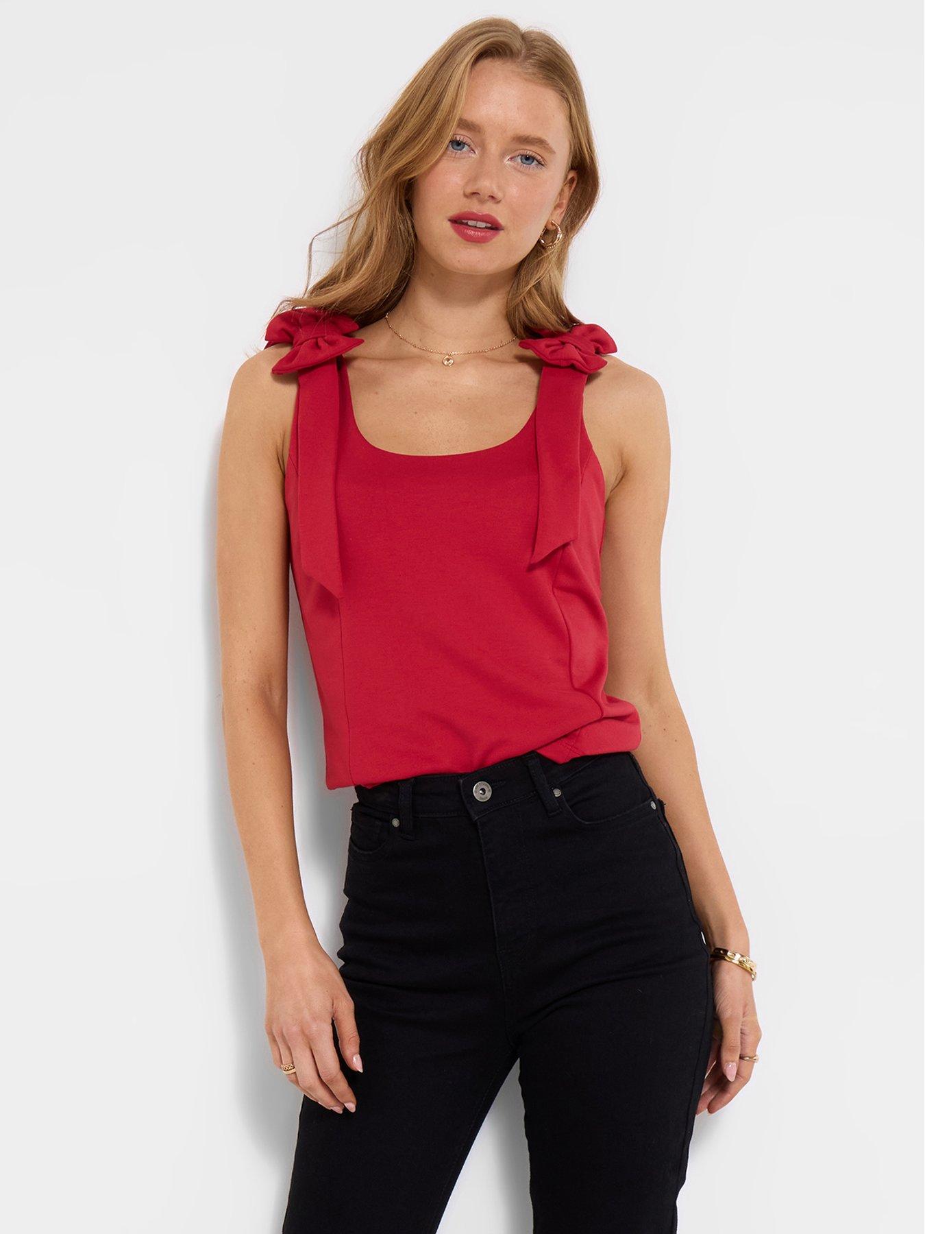 Joe Browns Amelia Bow Detail Sleeveless Top - Red