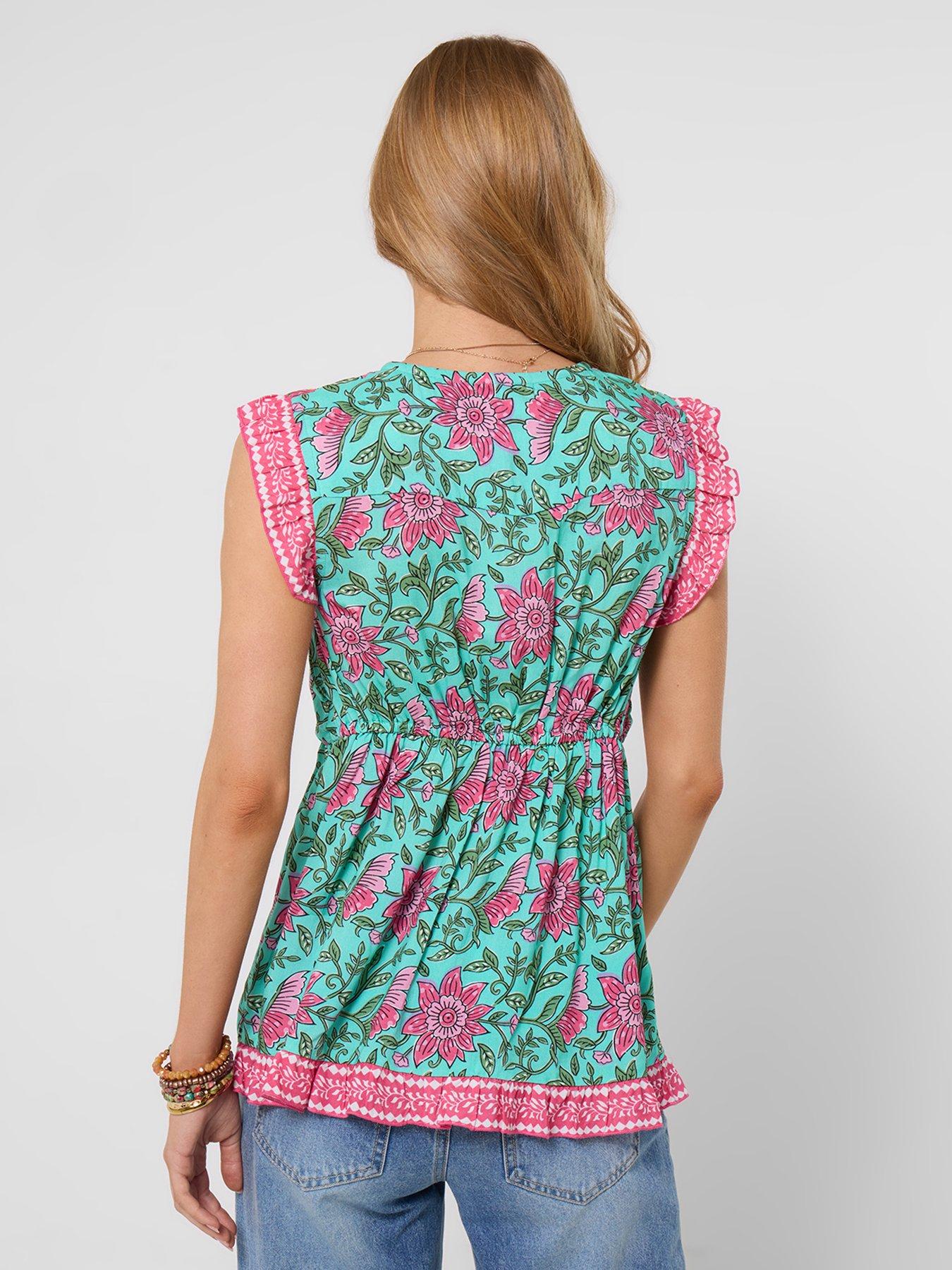 Image 2 of 5 of Joe Browns Summer Days Printed Top - Blue