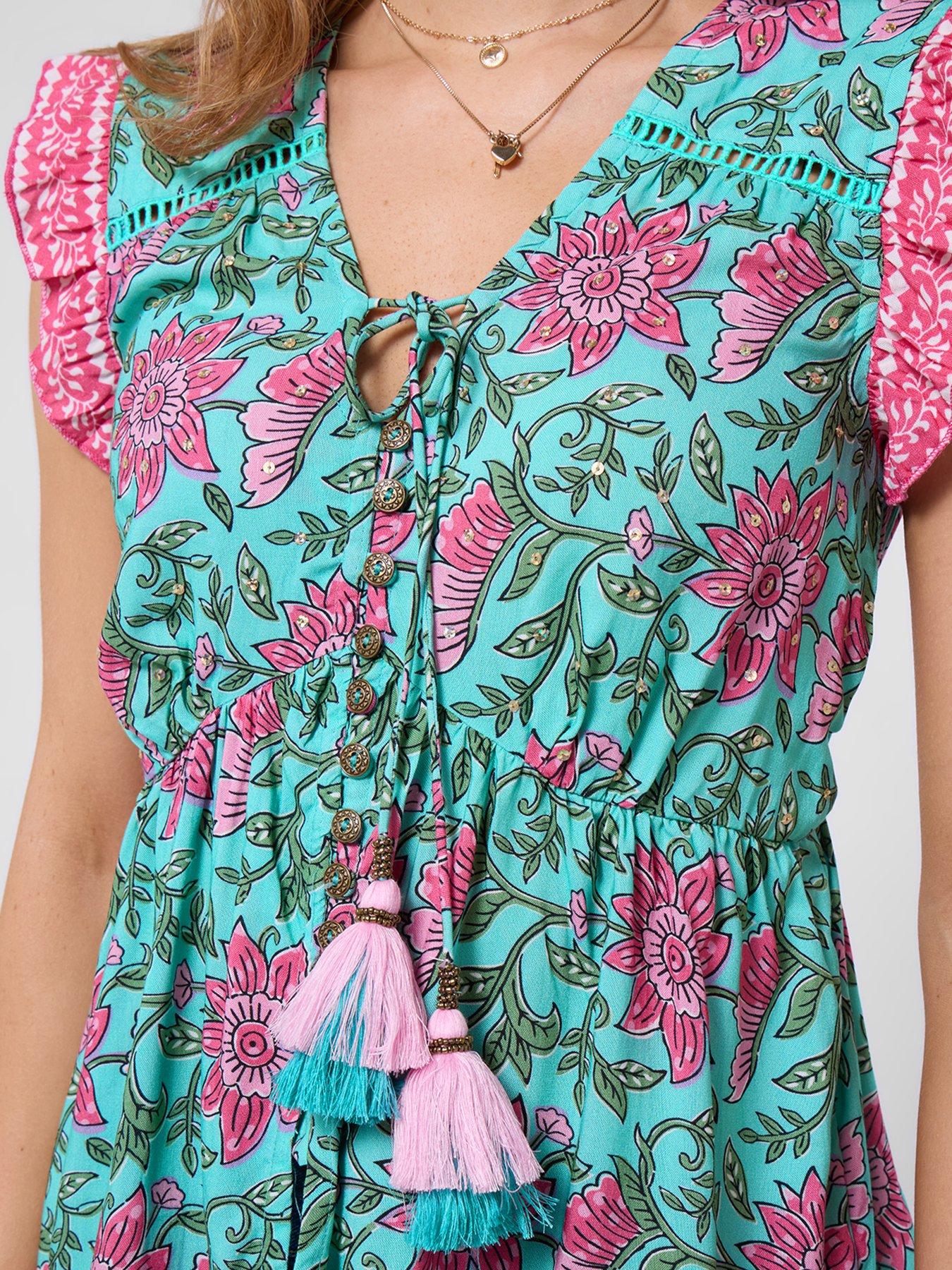 Image 4 of 5 of Joe Browns Summer Days Printed Top - Blue