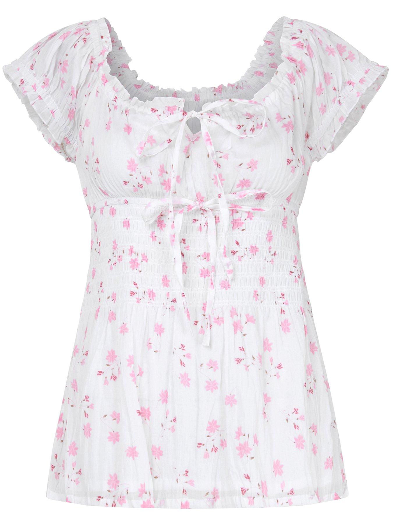  image of joe-browns-prettiest-ditsy-top-white