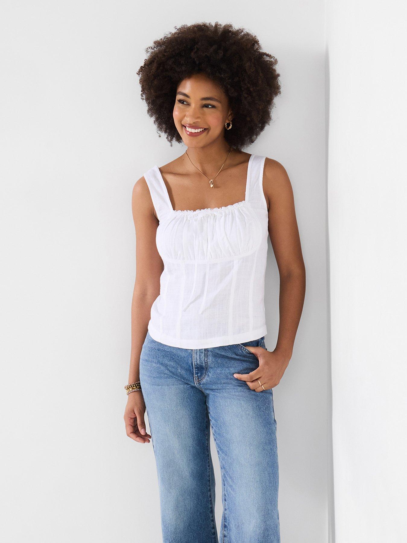 Joe Browns Linen Blend Summer Top - White