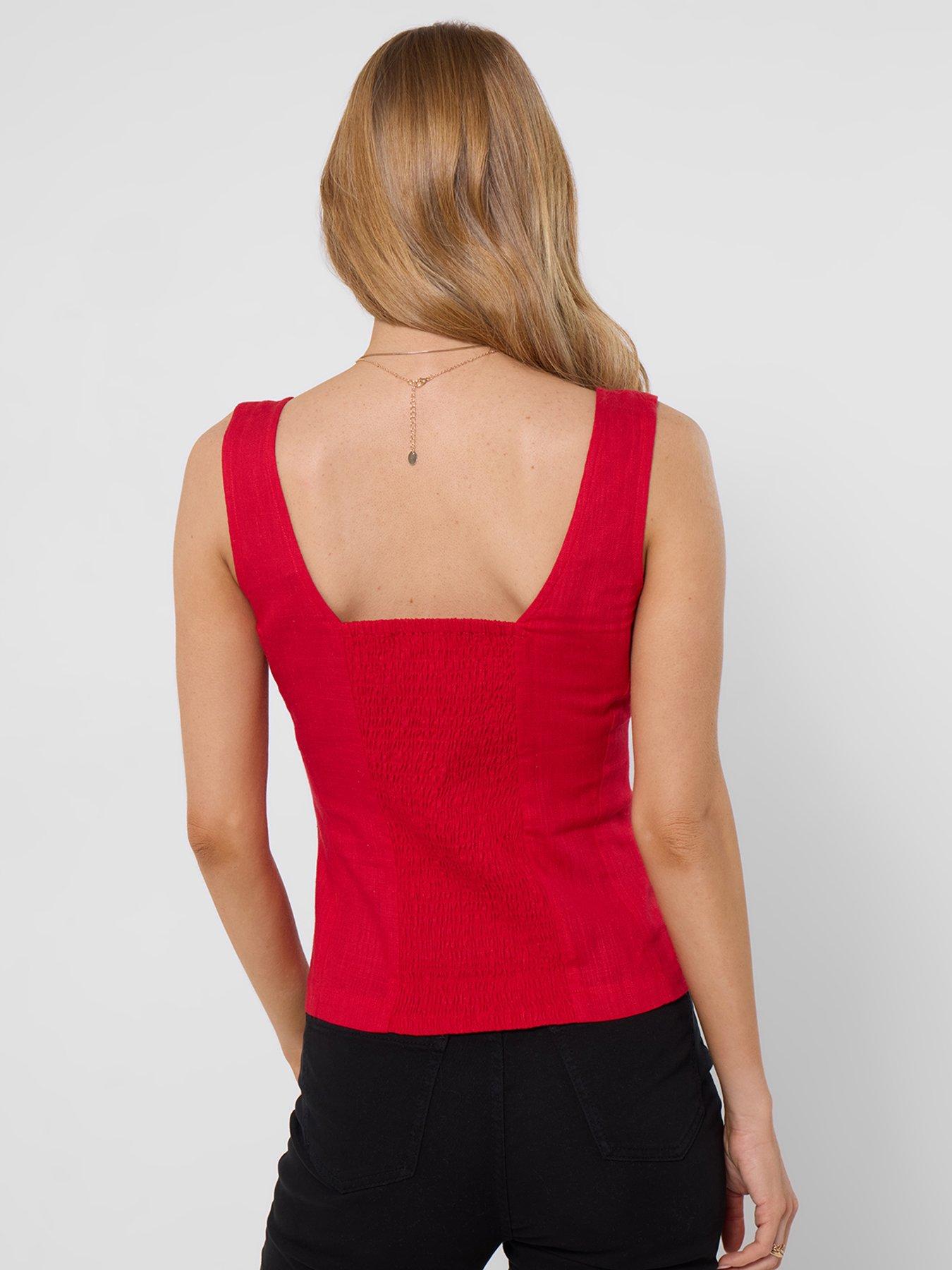 stillFront image of joe-browns-linen-blend-summer-top-red