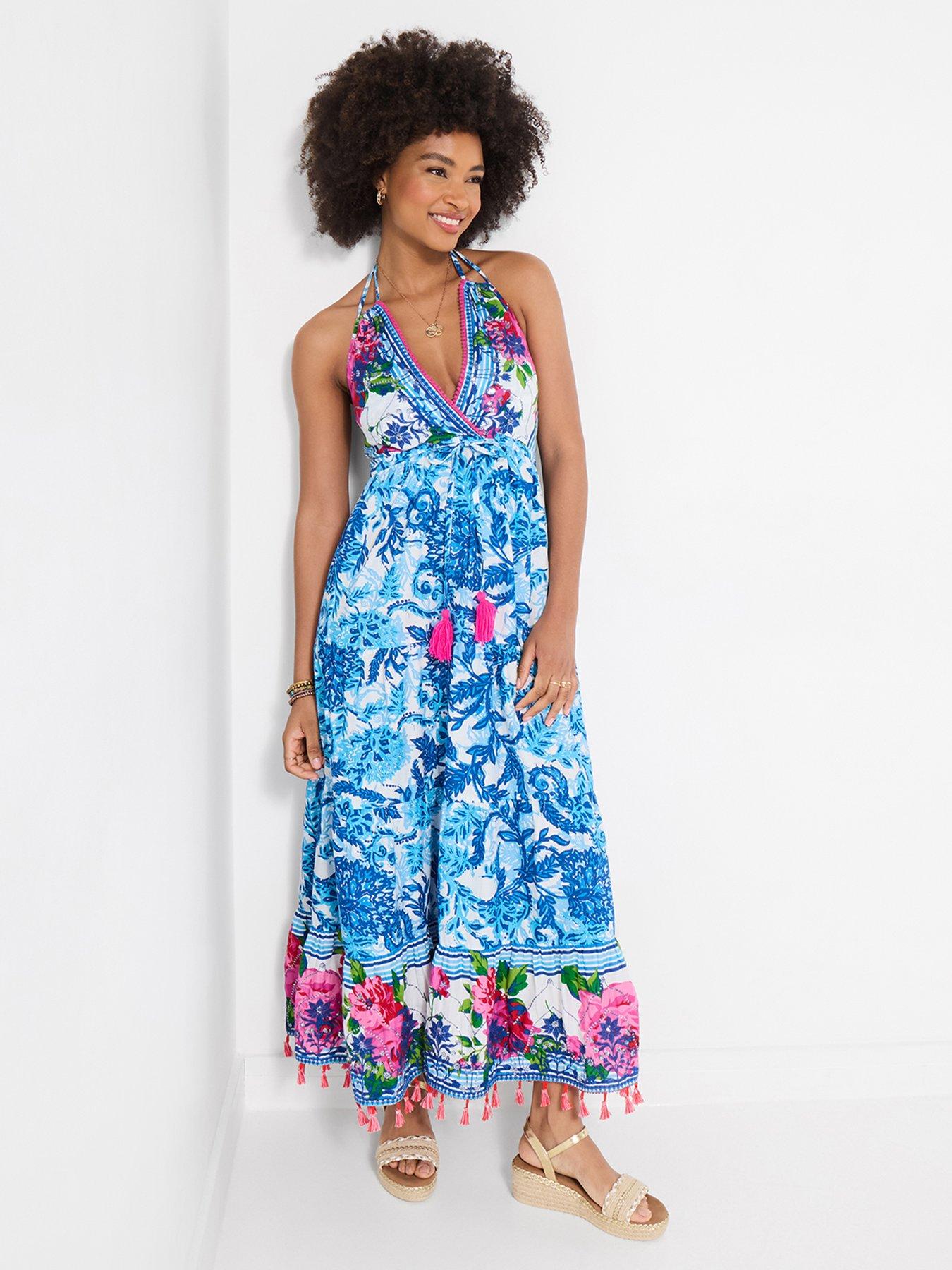 Joe Browns Arabella Sequin And Embroidered Maxi Dress - Blue