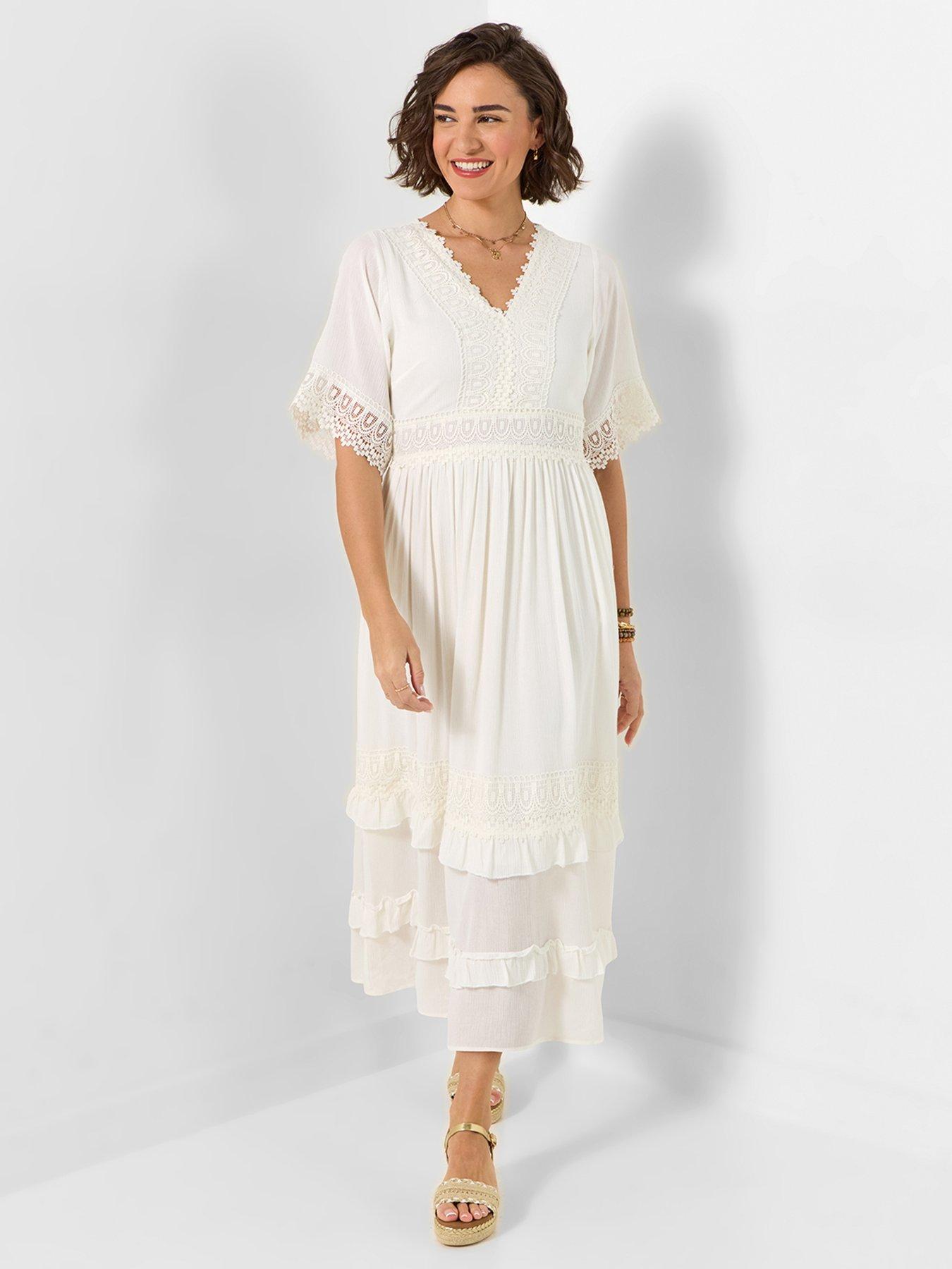 Joe Browns Boho Days Dress - White
