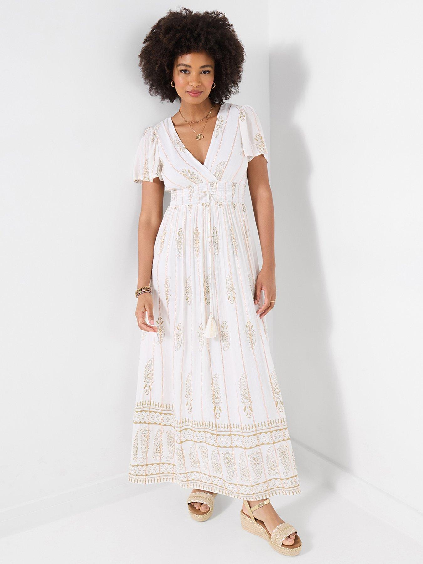 Joe Browns Bella Printed Maxi Dress - White