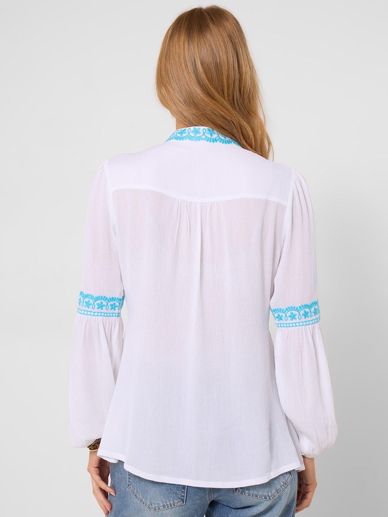 Image 2 of 5 of Joe Browns Favourite Embroidered Tunic Top - White