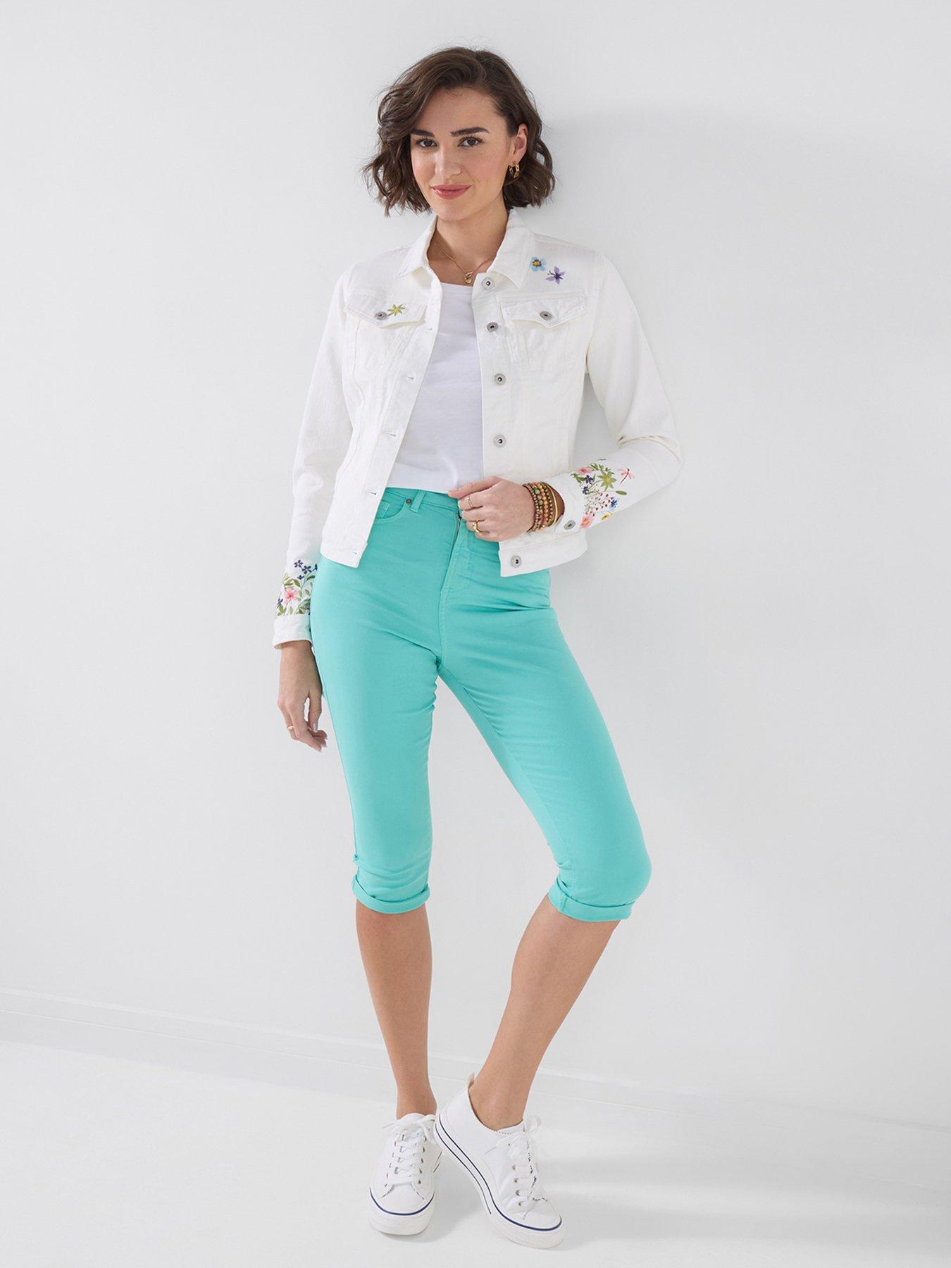 Joe Browns Spring Gardens Green Capri Pants - Blue