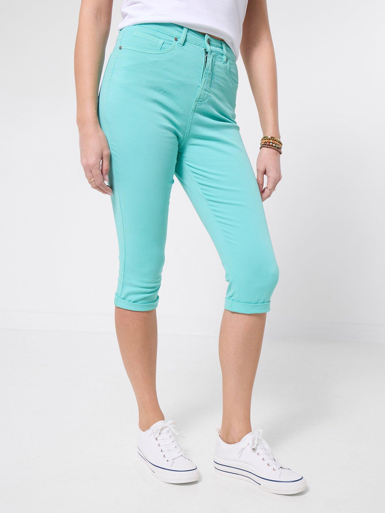 Image 2 of 5 of Joe Browns Spring Gardens Green Capri Pants - Blue