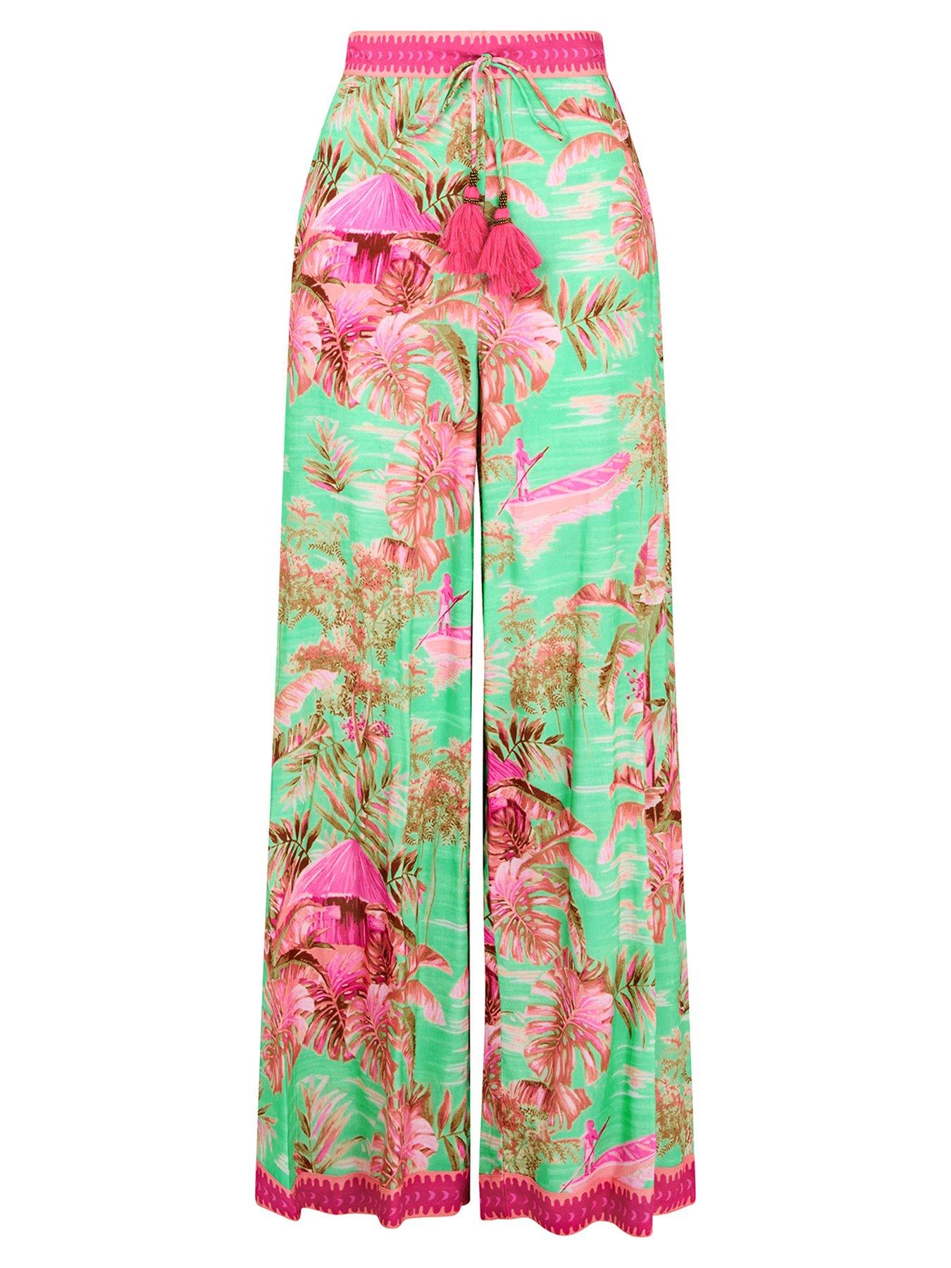 Image 6 of 6 of Joe Browns Summer Scenes Wide Leg Trousers - Green