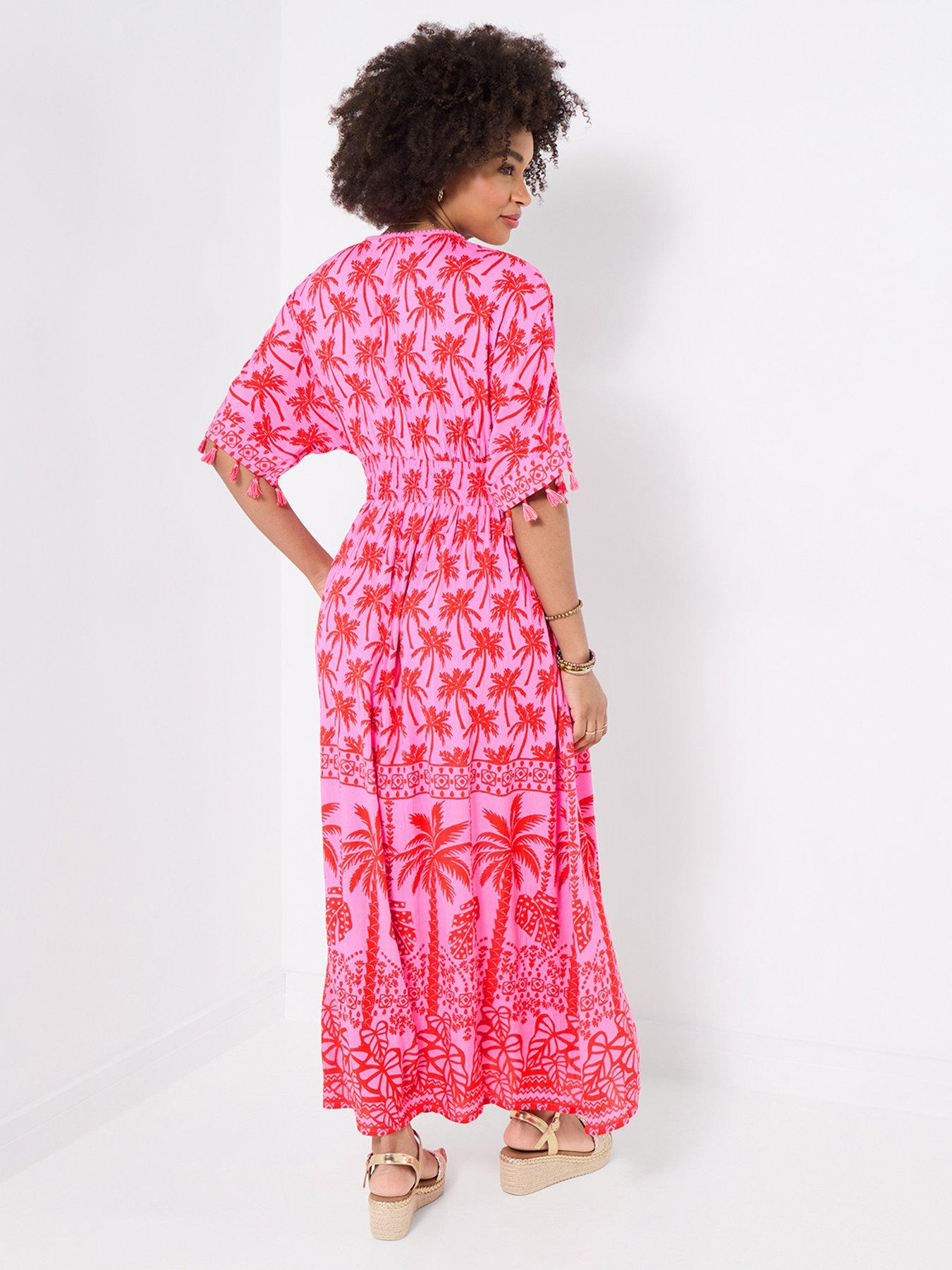 Image 2 of 5 of Joe Browns Perfect Palms Maxi Dress - Pink