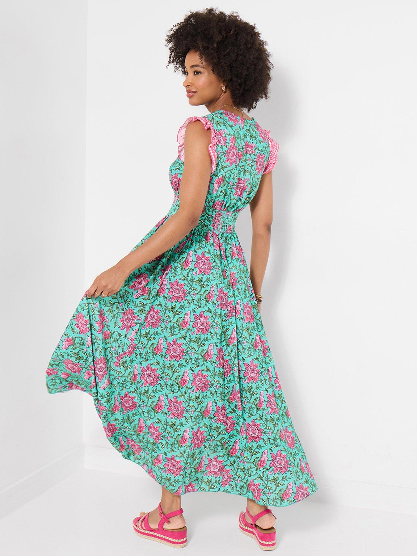 Image 2 of 5 of Joe Browns Summer Days Petite Printed Maxi Dress - Green