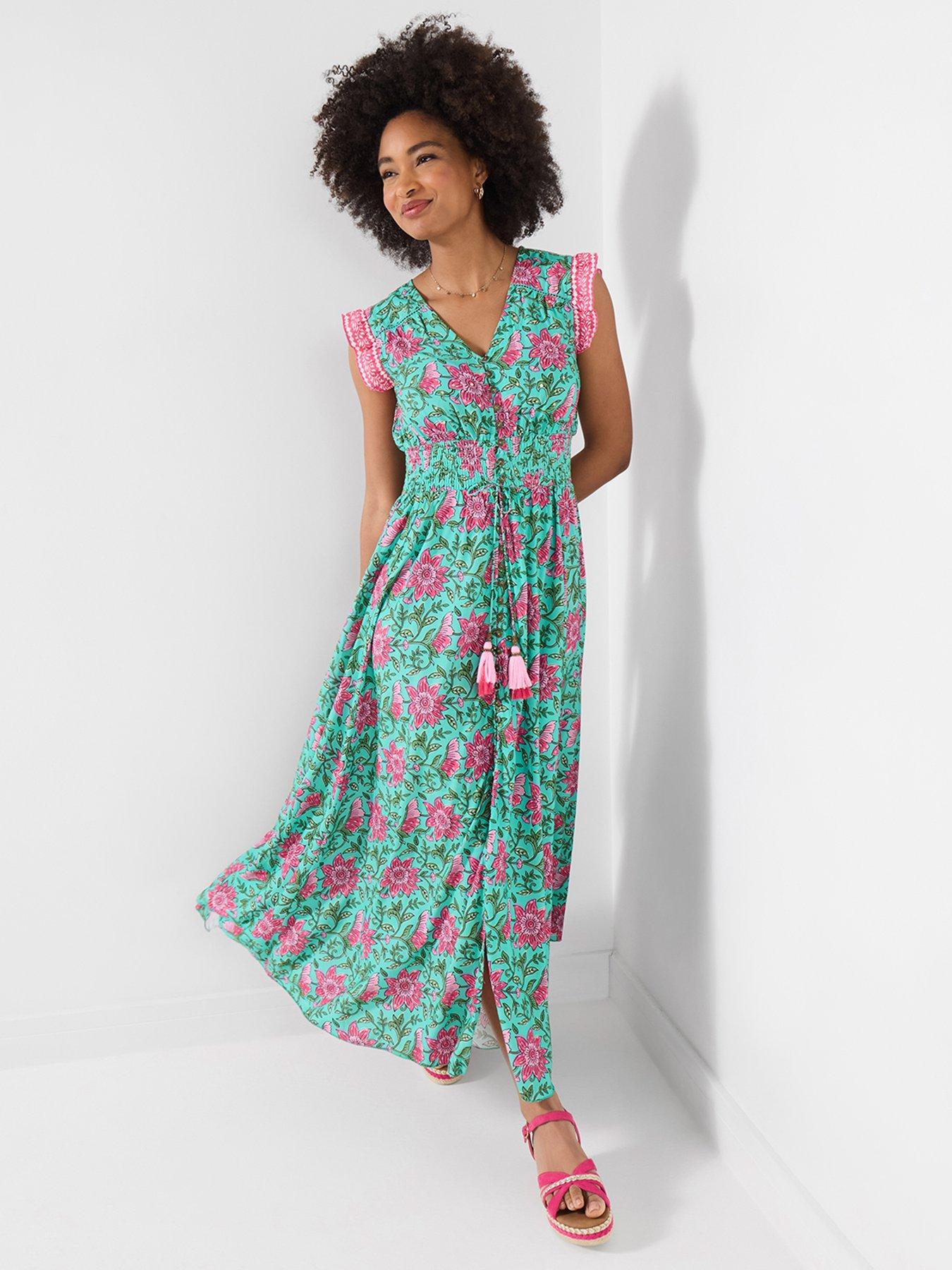 Image 3 of 5 of Joe Browns Summer Days Petite Printed Maxi Dress - Green