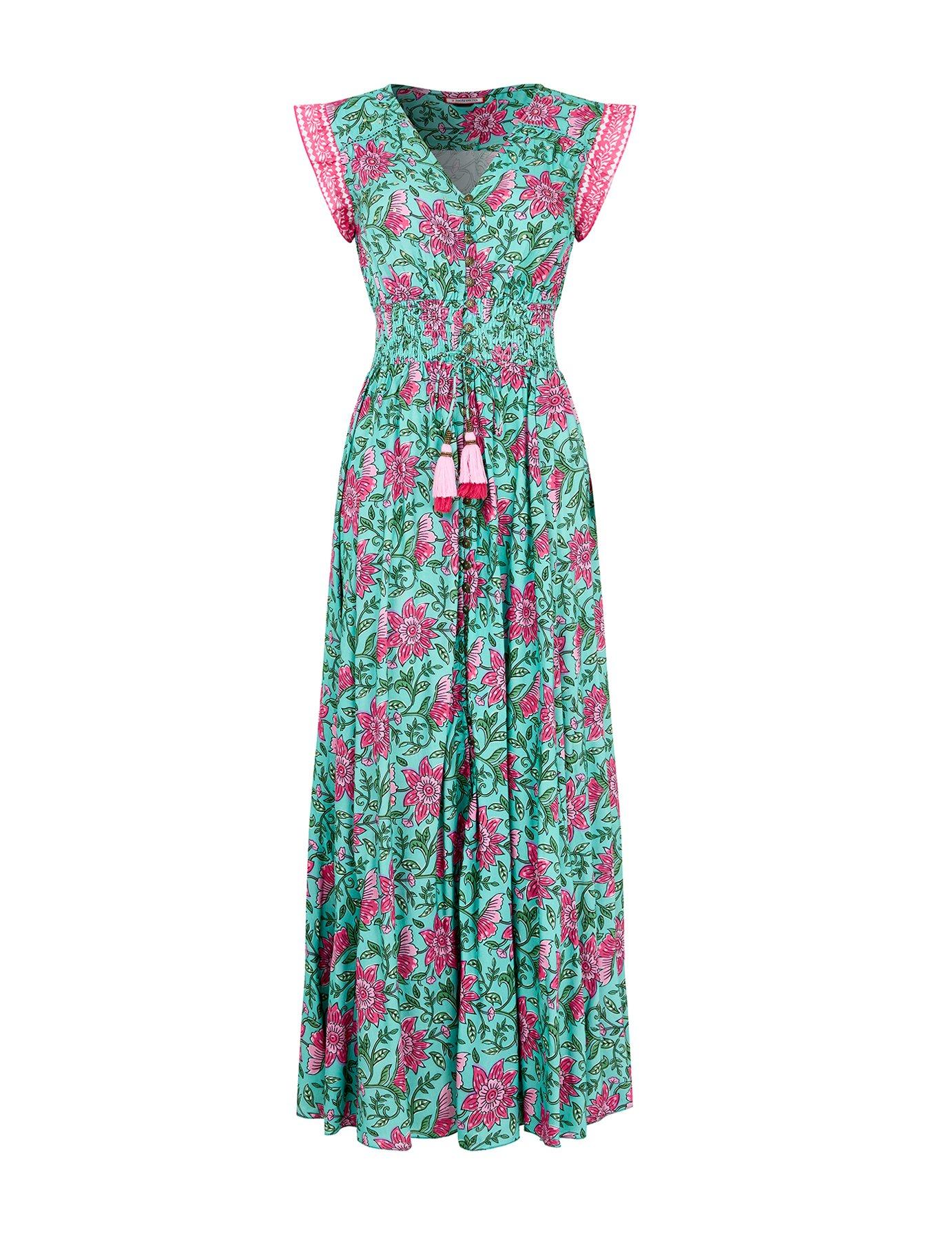 Image 5 of 5 of Joe Browns Summer Days Petite Printed Maxi Dress - Green