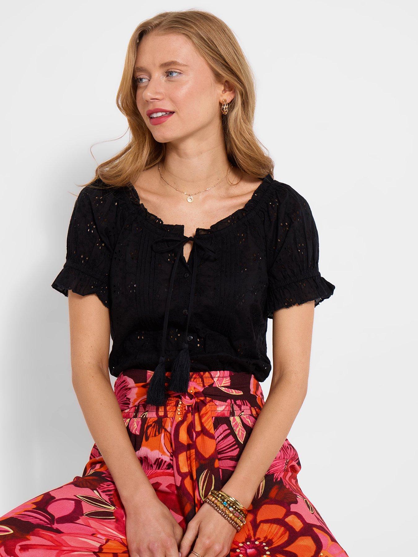 Image 1 of 5 of Joe Browns Beautiful Broderie Top - Black