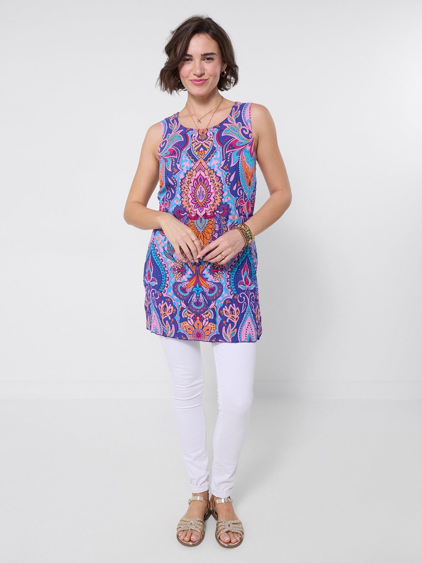 Joe Browns Statement Reversible Tunic Top - Blue