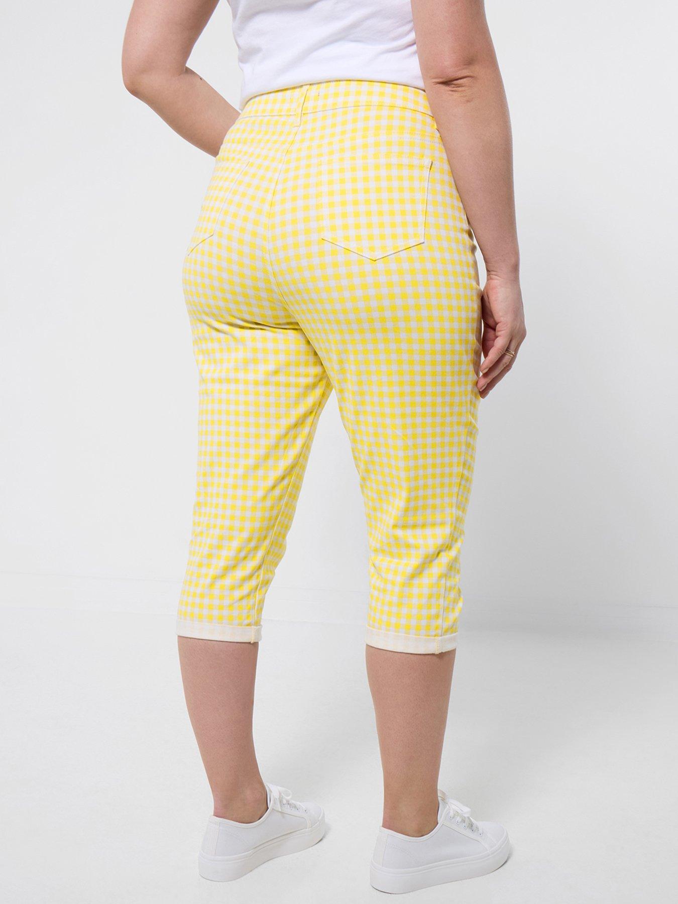 Image 2 of 6 of Joe Browns Summer Sunshine Gingham Capri Pants - Yellow
