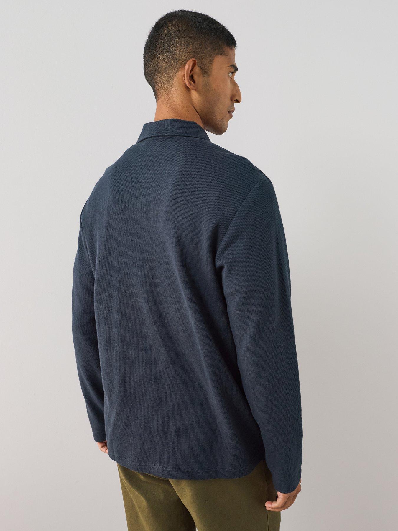 Image 2 of 7 of The Very Collection 100% Cotton Waffle Polo Top - Navy