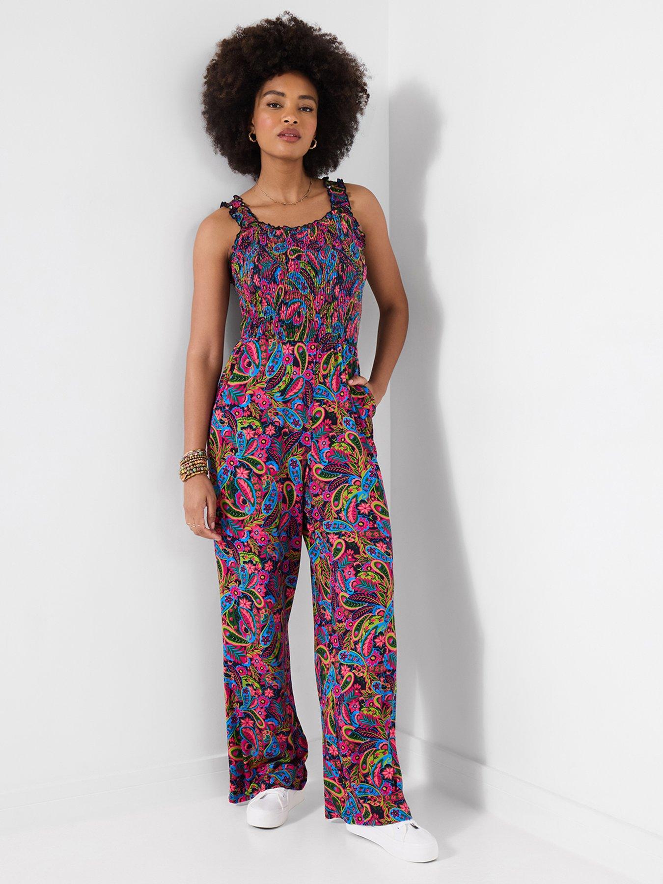 Image 1 of 6 of Joe Browns Carnival Printed Jersey Jumpsuit