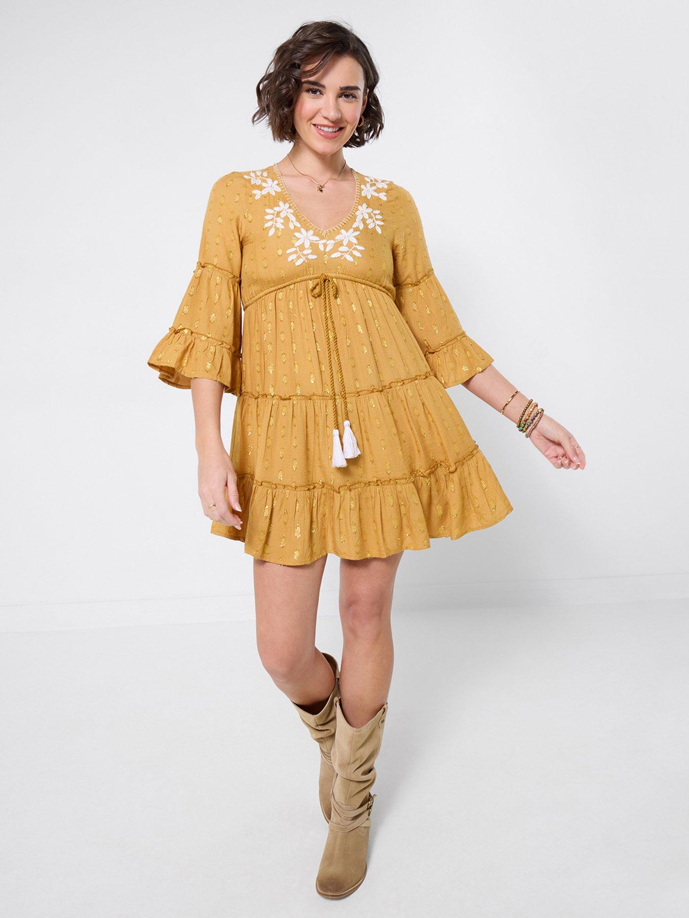 Joe Browns Sunset Dreams Tunic Dress - Gold