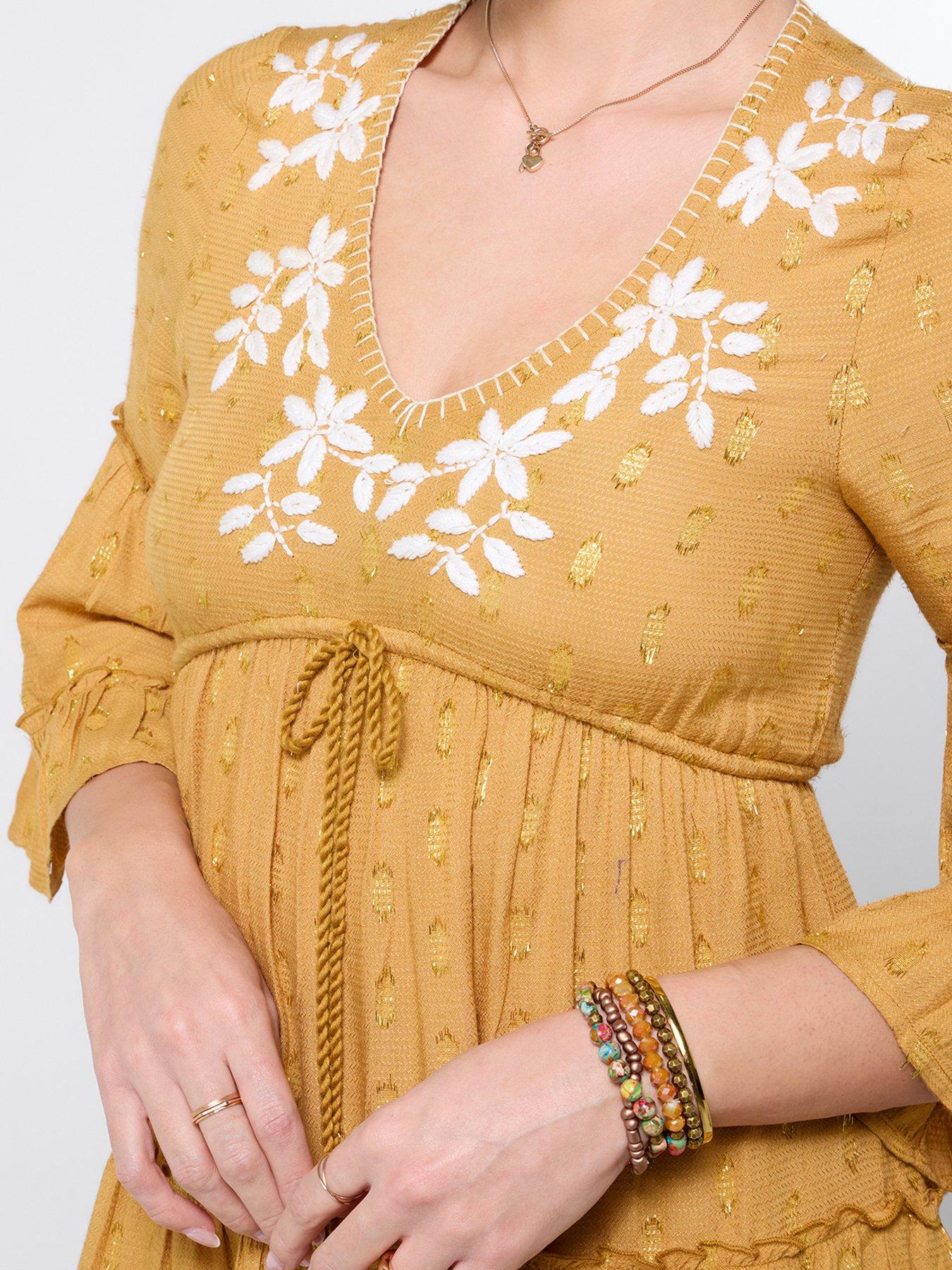  image of joe-browns-sunset-dreams-tunic-dress-gold