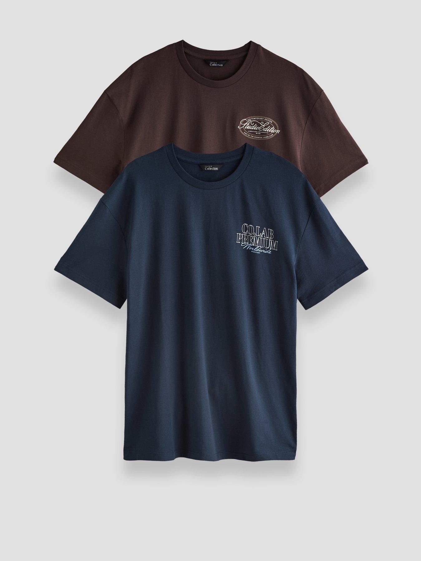 The Very Collection 2 Pack Graphic Pure Cotton Short Sleeve T-Shirts - Multi