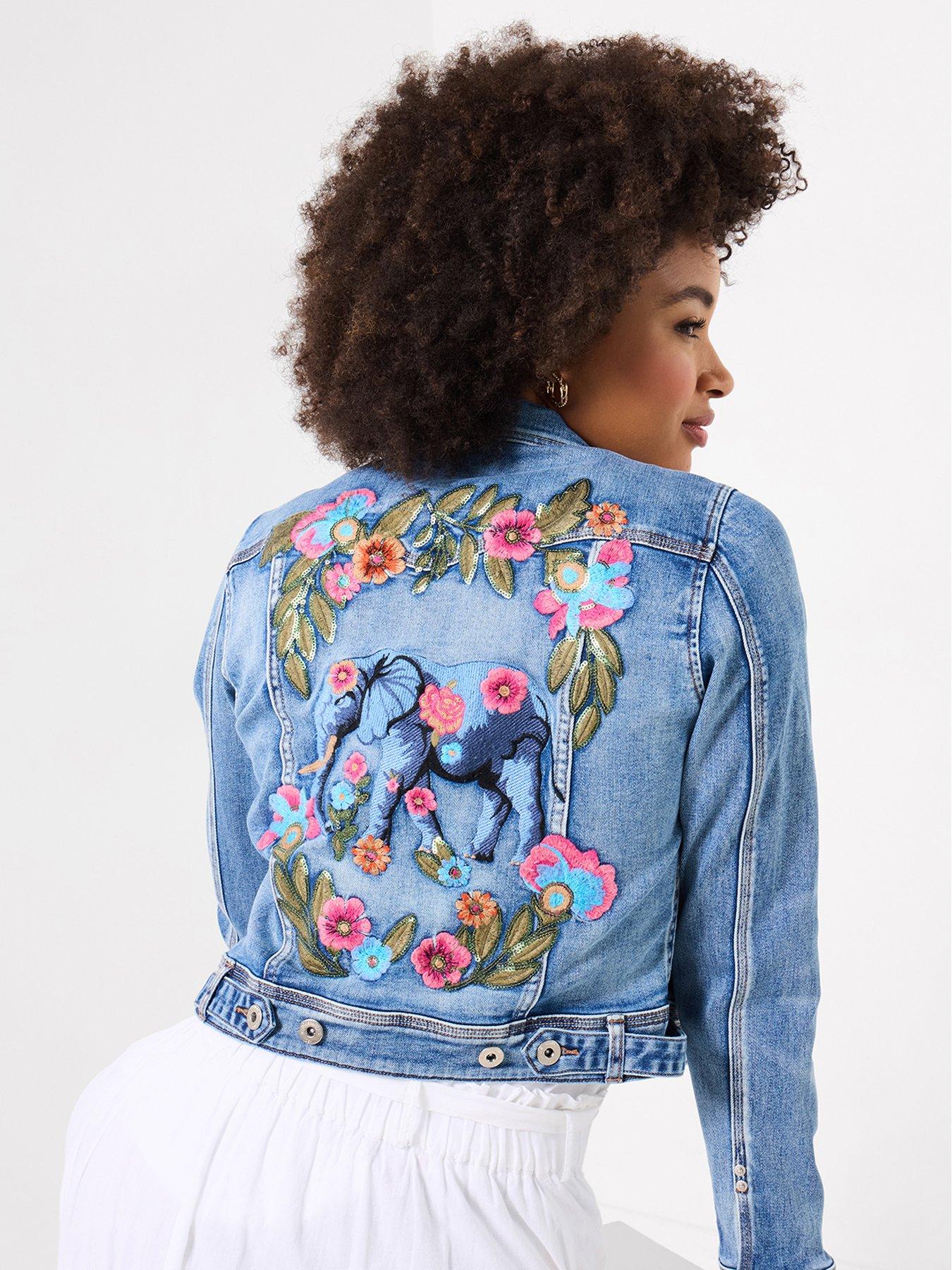 Joe Browns Enchanting Embroidered Elephant Denim Jacket