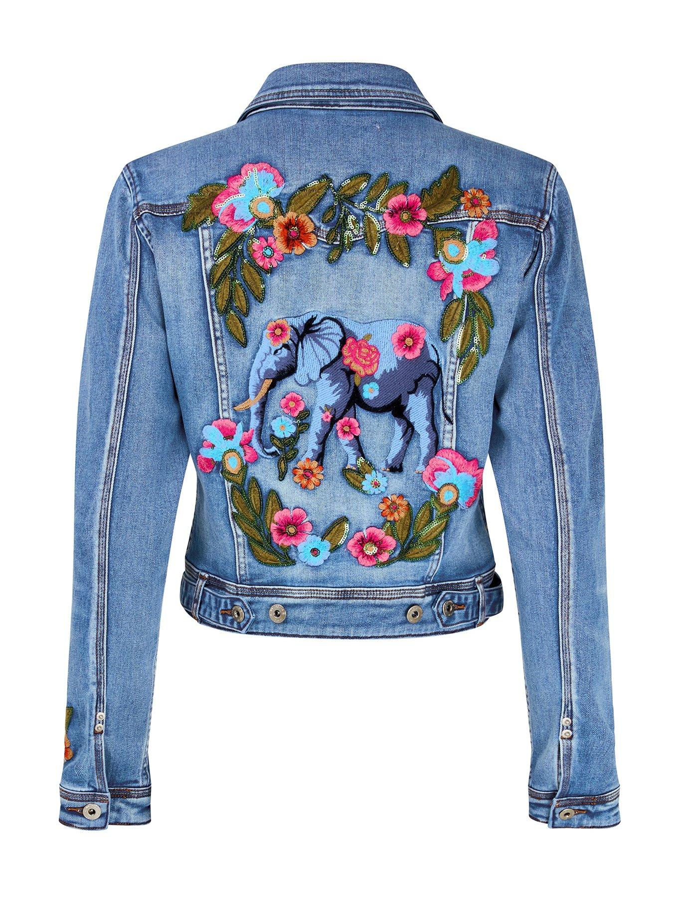 Image 6 of 6 of Joe Browns Enchanting Embroidered Elephant Denim Jacket
