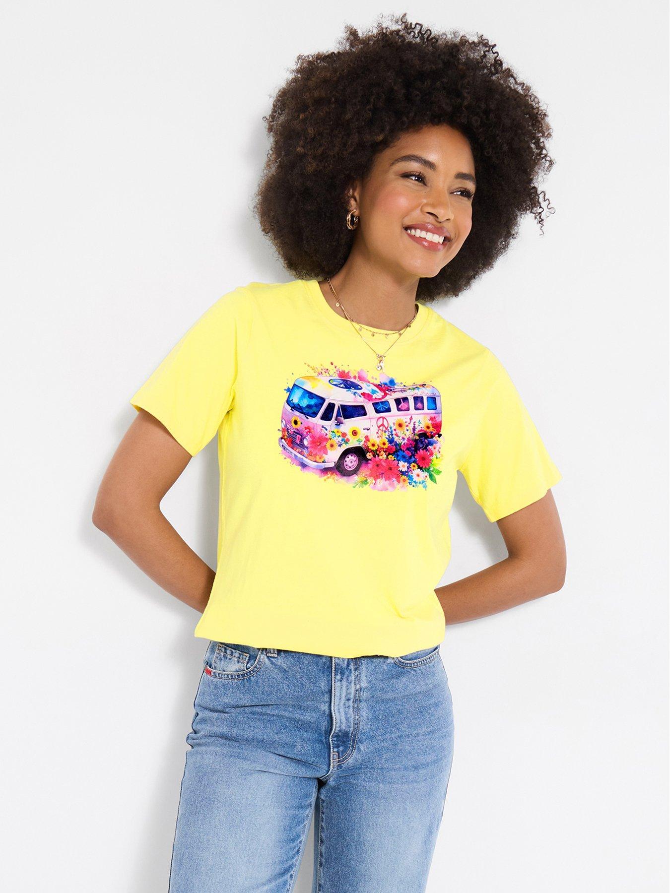 Joe Browns Floral Camper T-Shirt - Yellow