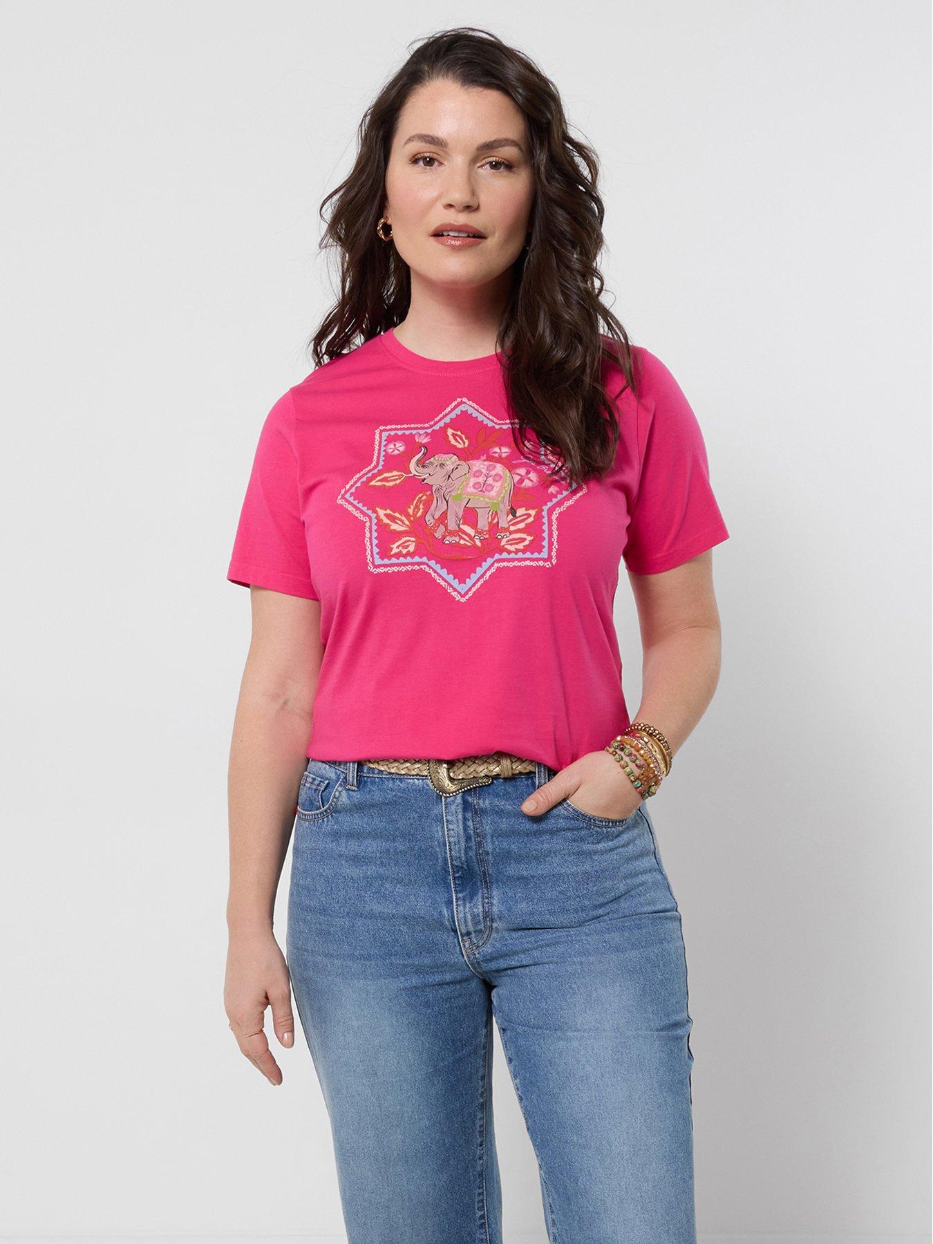 Joe Browns Summer Elephant T-Shirt - Pink