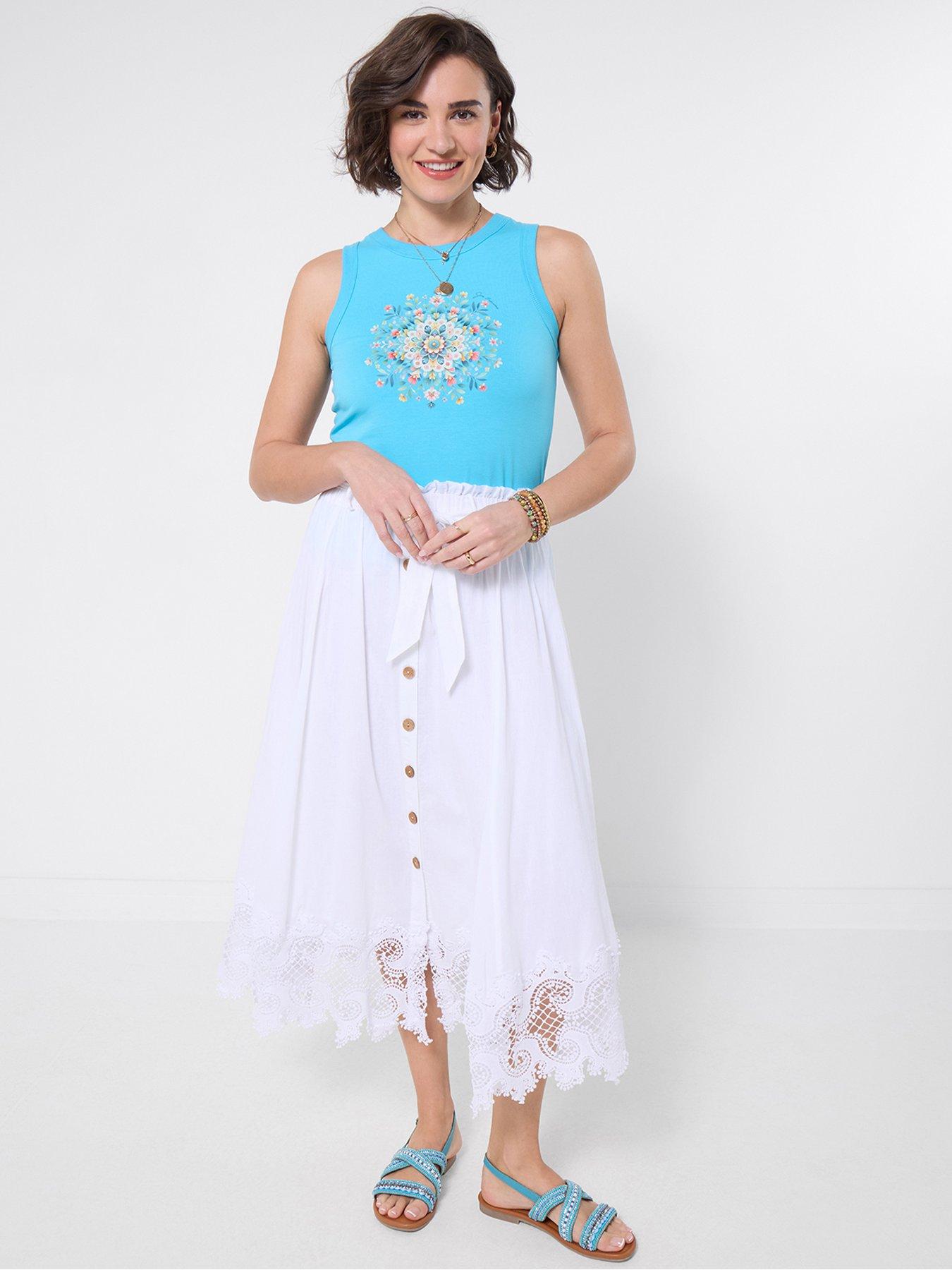 Joe Browns Summer Florals Vest - Blue