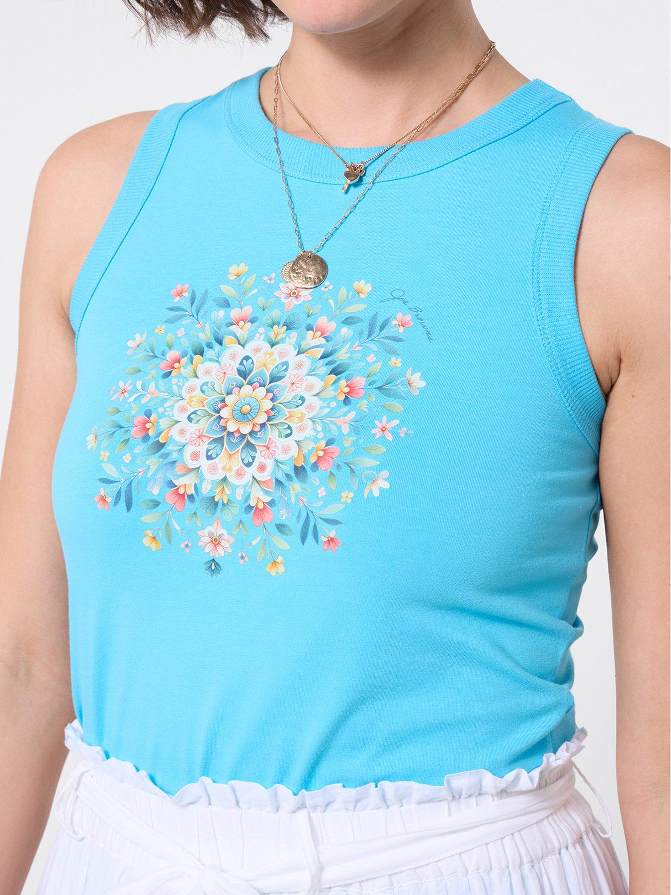 Image 2 of 5 of Joe Browns Summer Florals Vest - Blue